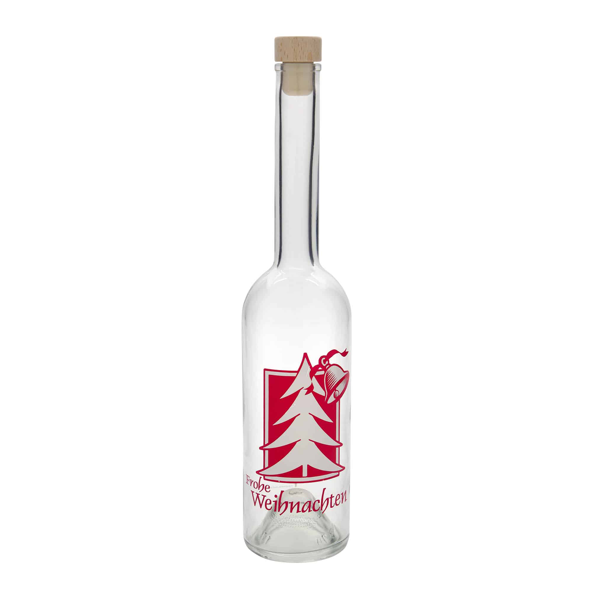 500 ml üvegpalack 'Opera', motívum: Karácsonyi üdvözlet, nyílás: parafa