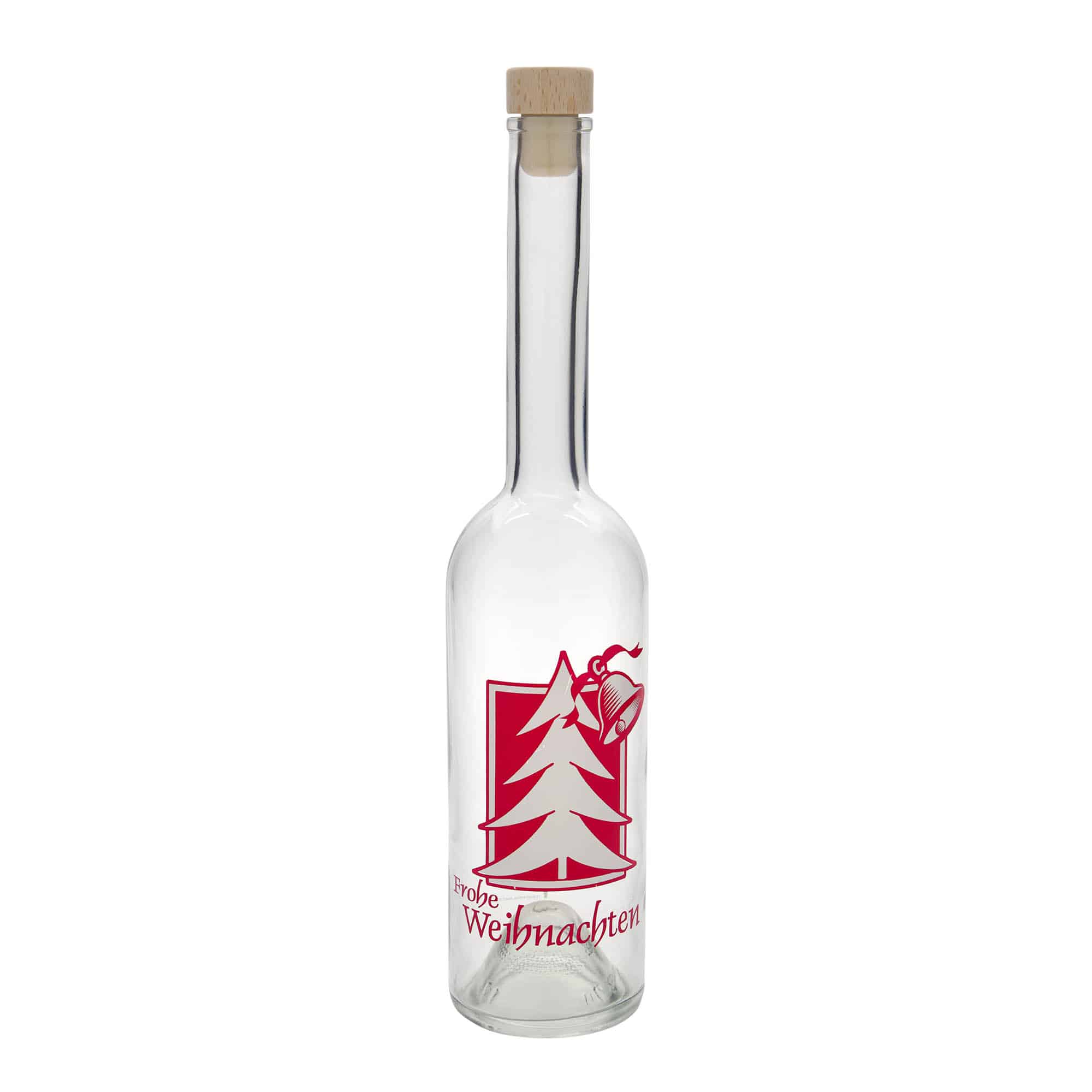 500 ml üvegpalack 'Opera', motívum: Karácsonyi üdvözlet, nyílás: parafa
