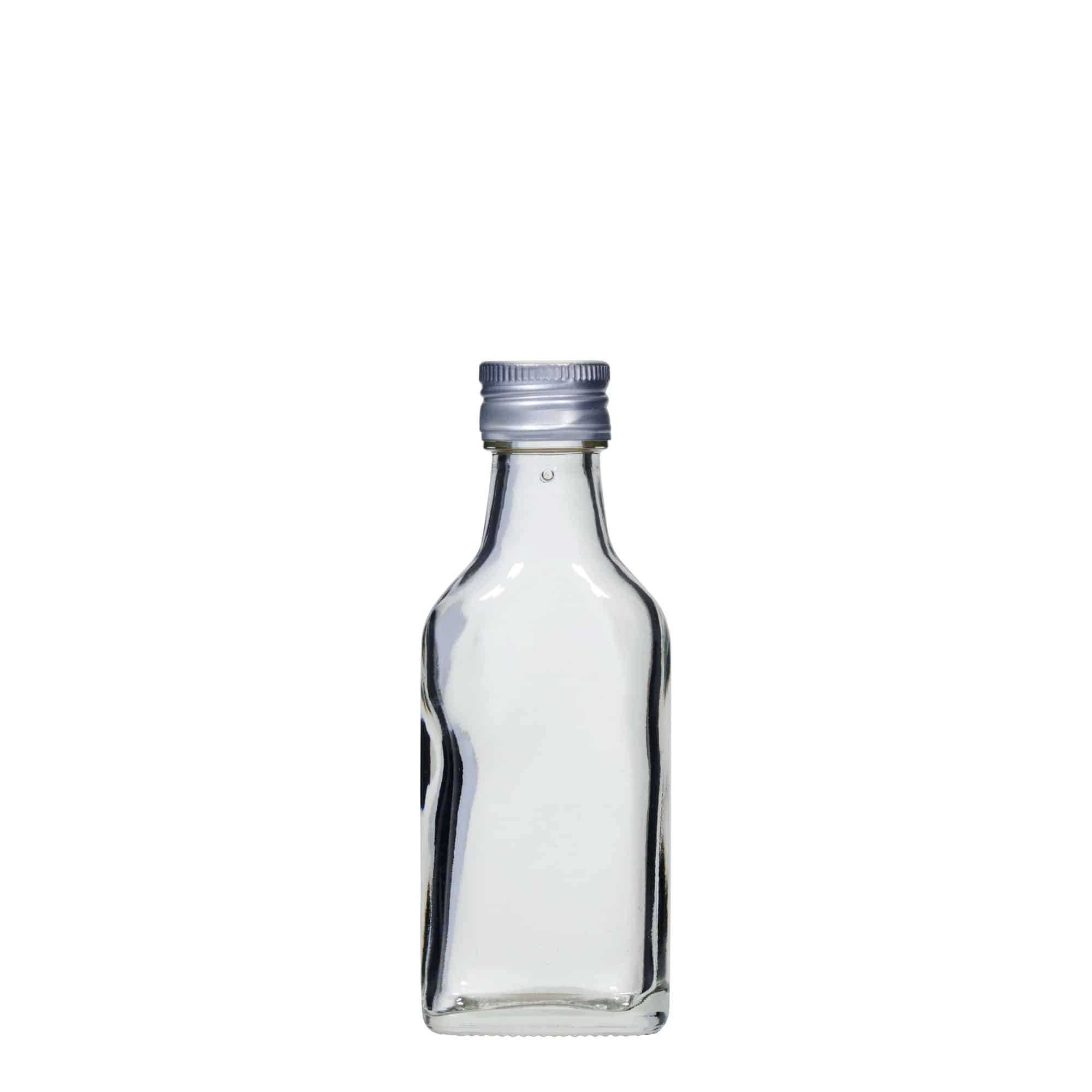 40 ml-es laposüveg, négyszögletű, szájnyílás: PP 22