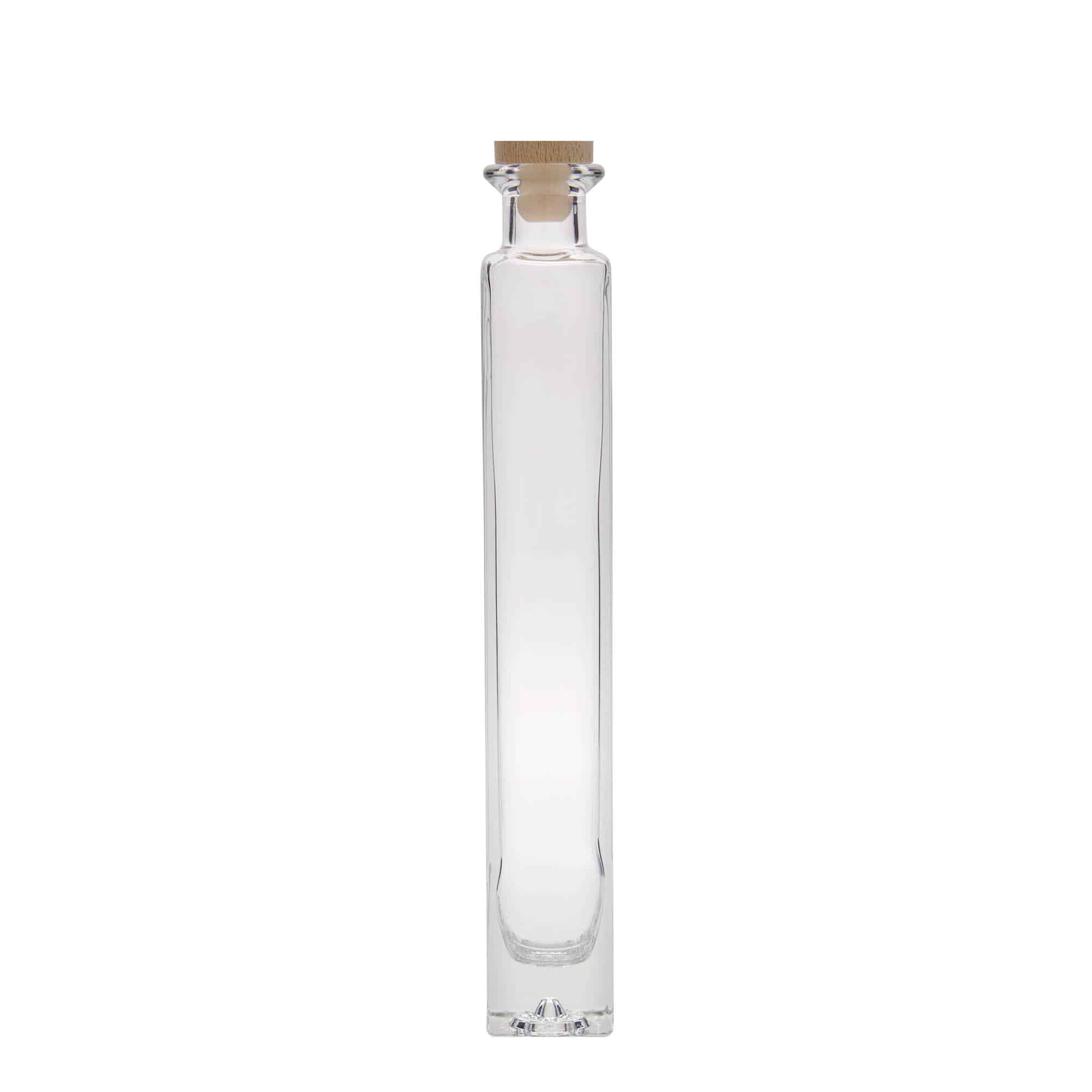 200 ml üveges üveg 'Tommy', négyzet alakú, nyílás: parafa
