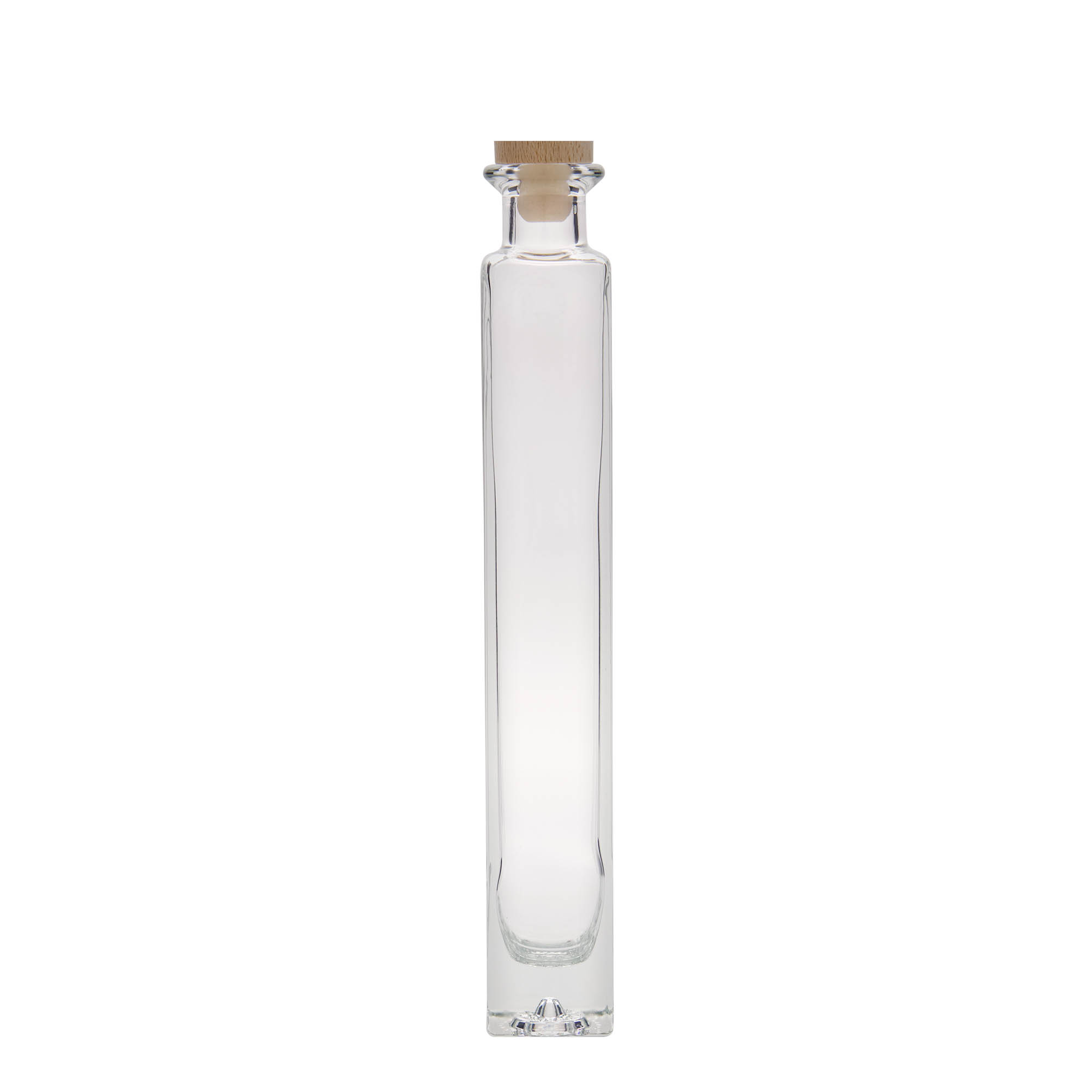 200 ml üveges üveg 'Tommy', négyzet alakú, nyílás: parafa