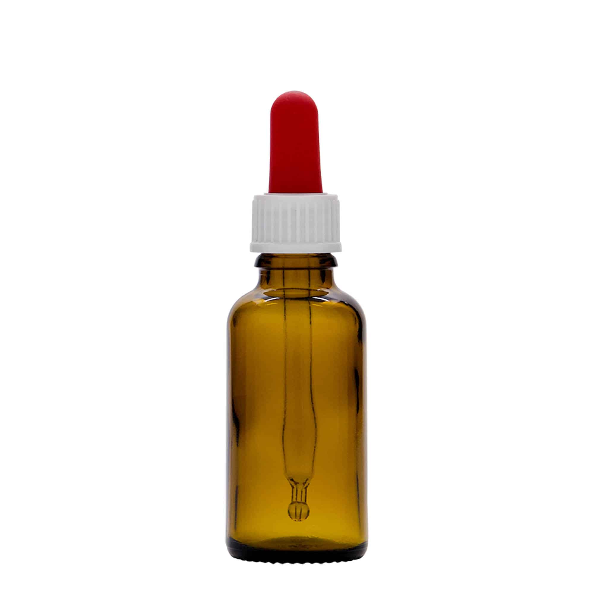 30 ml orvosi pipettás üveg, barna, nyílás: DIN 18