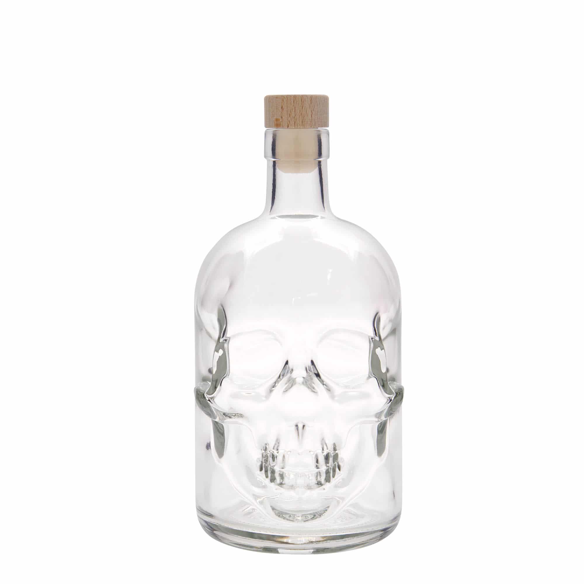 700 ml-es üvegpalack ’Totenkopf', szájnyílás: parafadugó