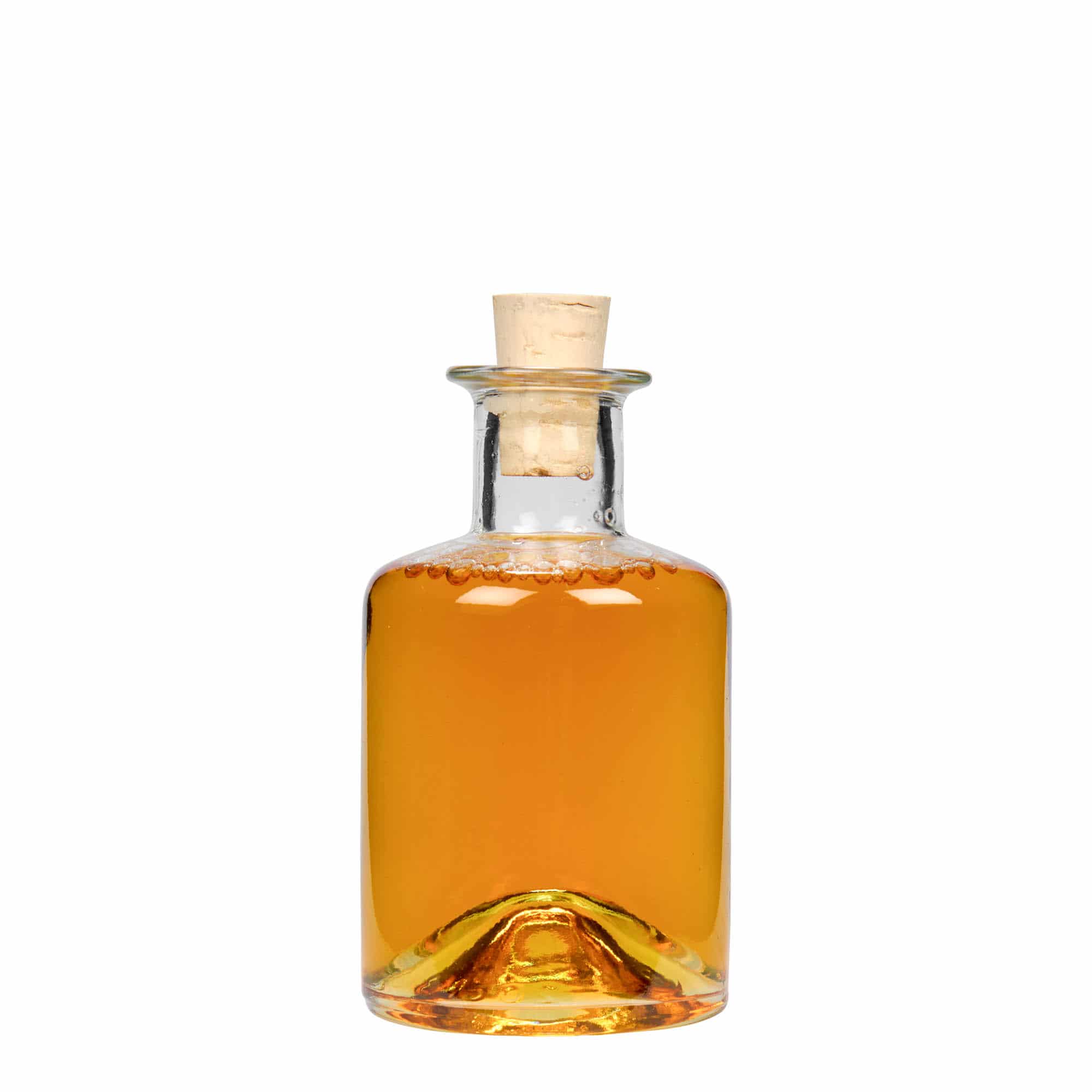 200 ml-es patikai üvegpalack, szájnyílás: parafadugó