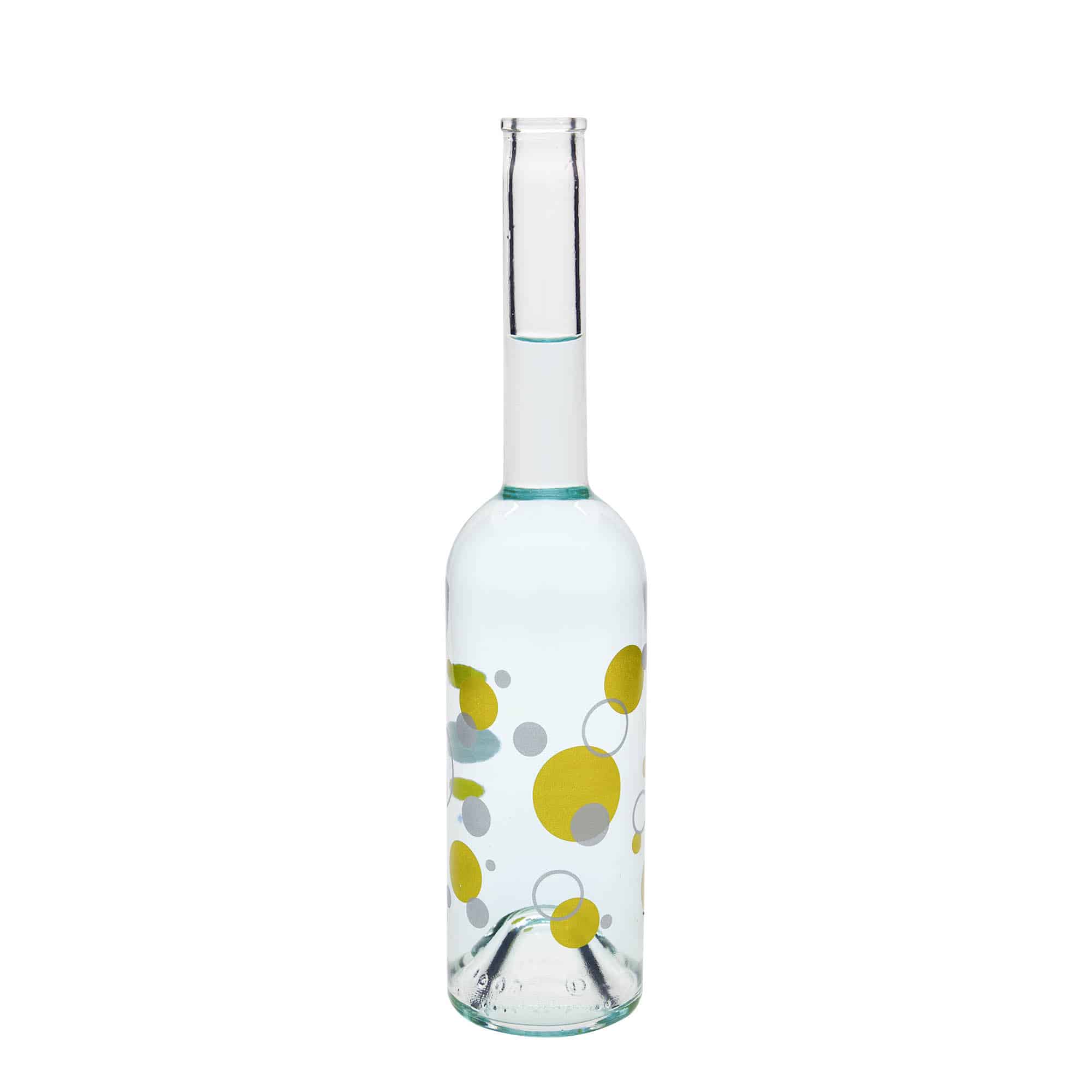 500 ml üveges palack 'Opera', minta: pontok, nyílás: parafa