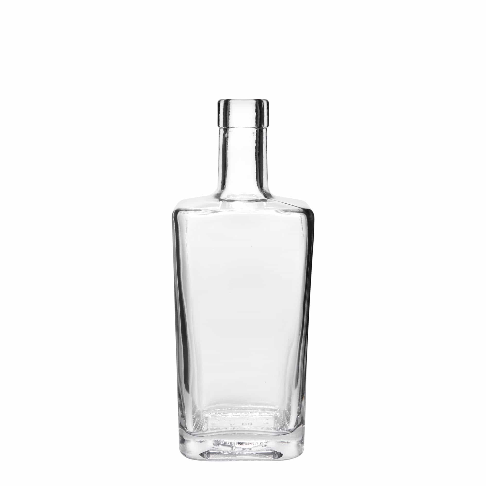 500 ml üvegpalack 'Noel', négyzet alakú, nyílás: parafa