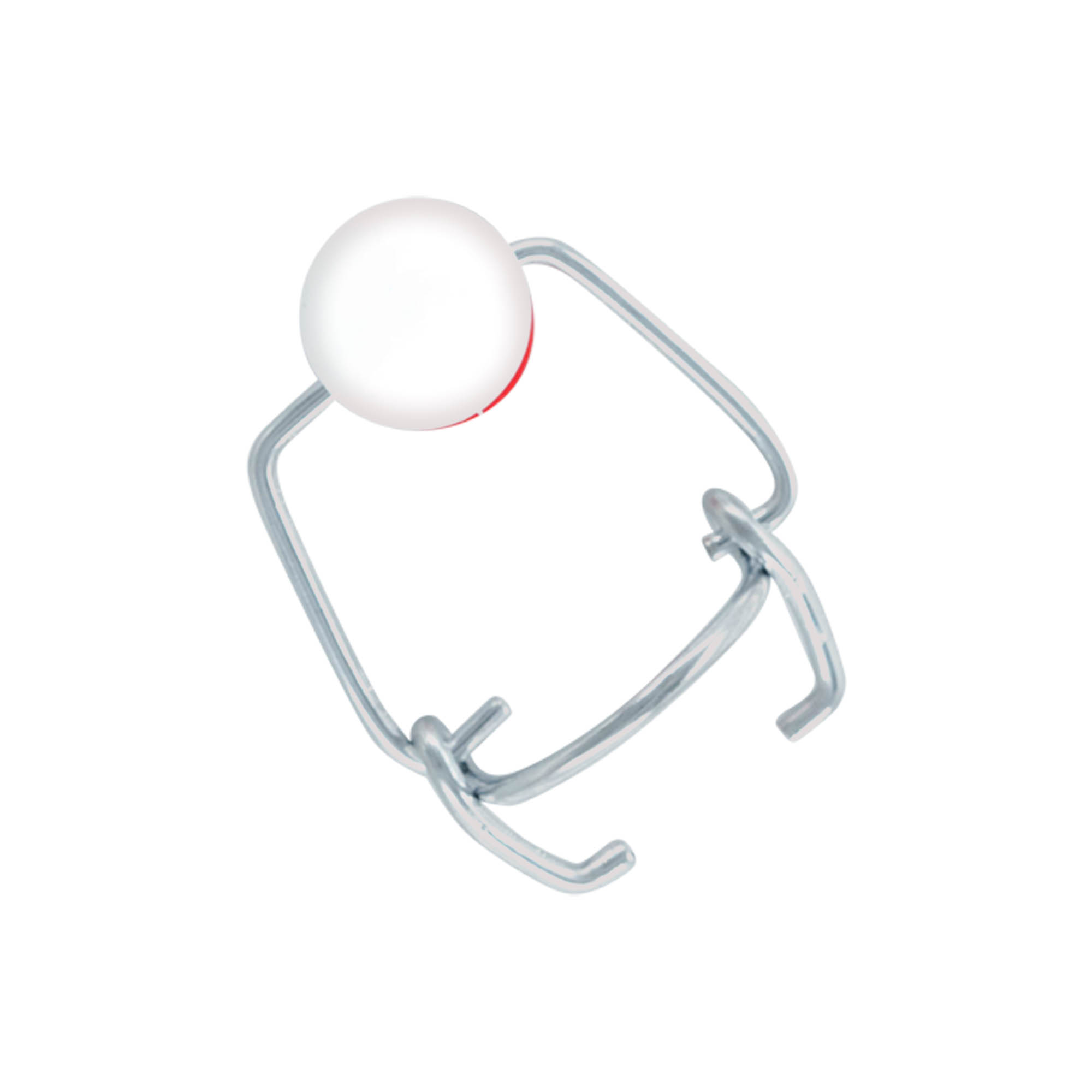 Mini csat, műanyag, piros-fehér