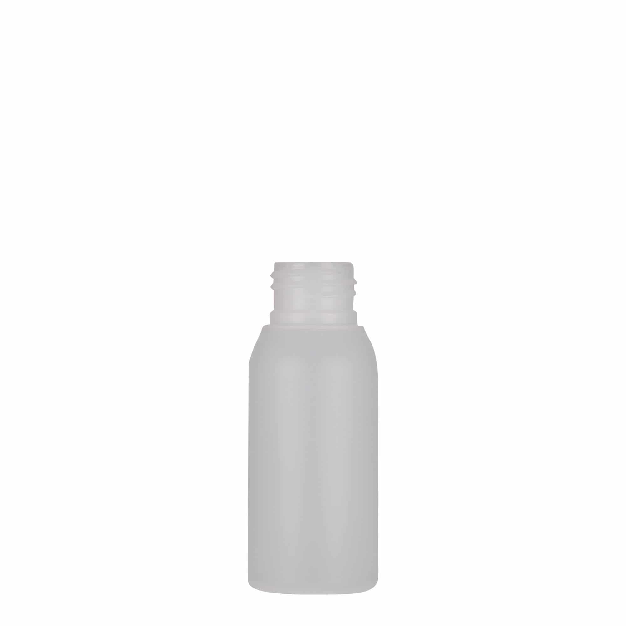 50 ml műanyag flakon 'Tuffy', HDPE, természetes, nyakméret: 24/410