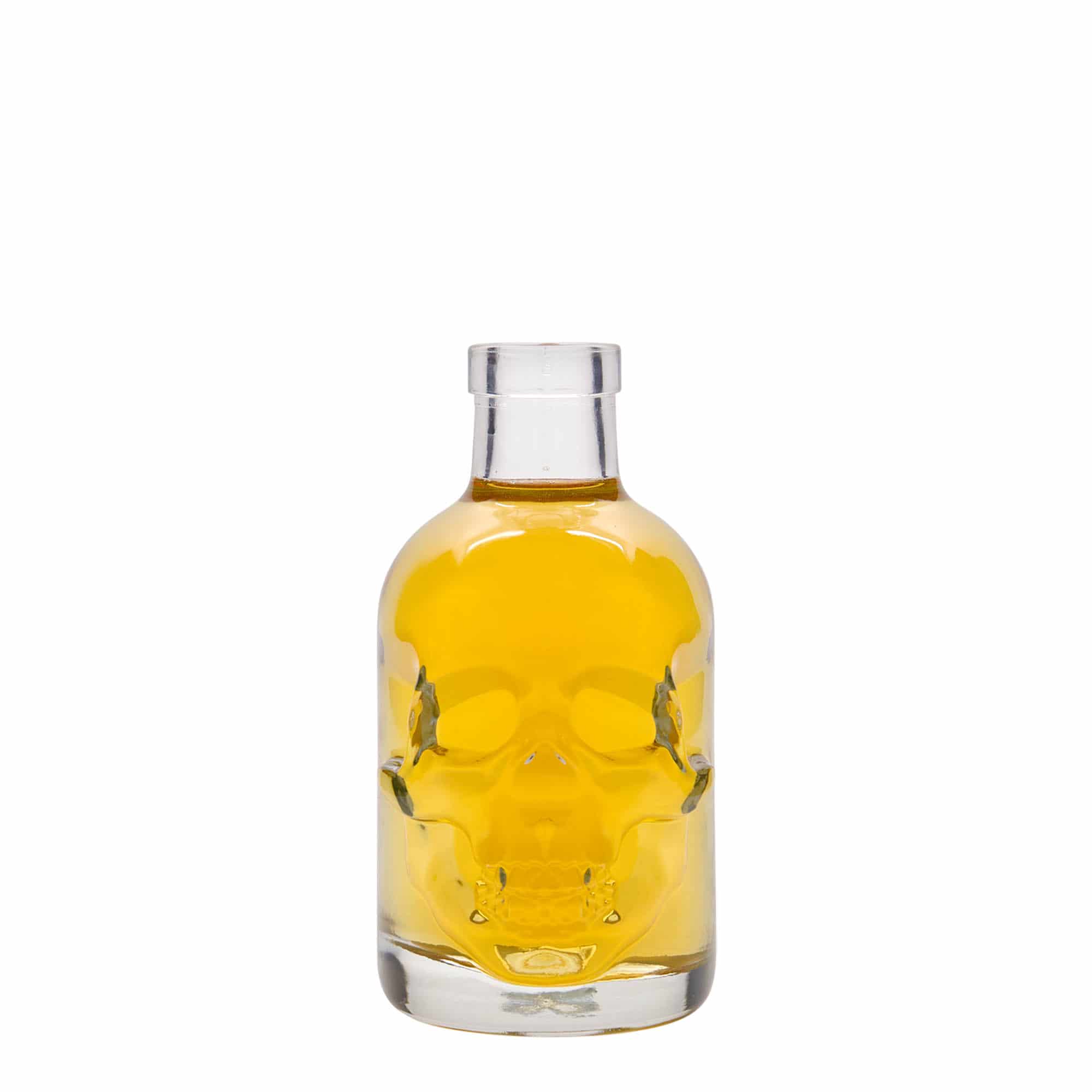 200 ml-es üvegpalack 'Totenkopf', szájnyílás: parafadugó