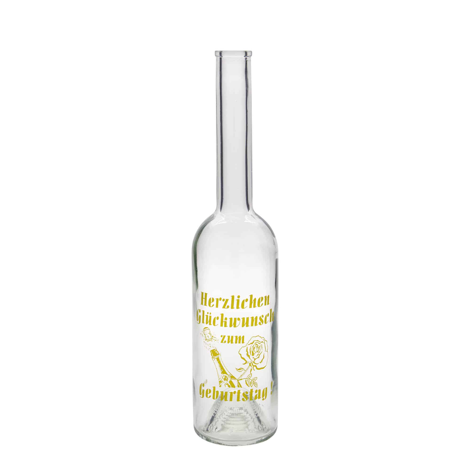 500 ml üvegpalack 'Opera', motívum: születésnapi palack, nyílás: parafa 500 ml üvegpalack 'Opera', motívum: születésnapi palack, nyílás: parafa