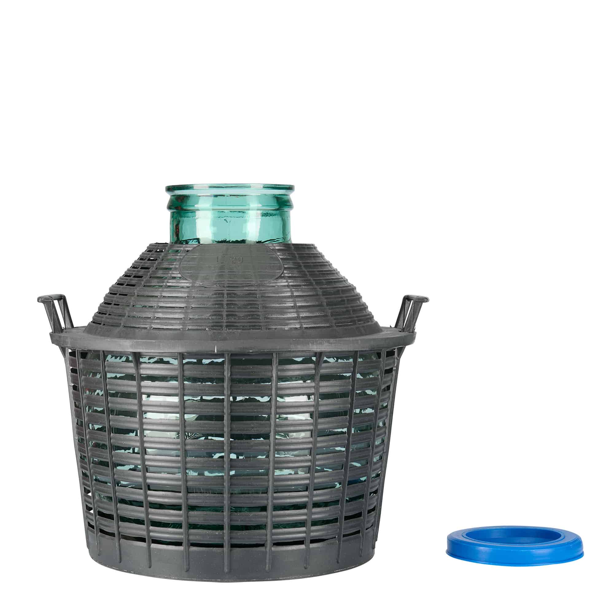 20 l ballonpalack széles nyakú, üveg, nyílás: ráhajló fedél
