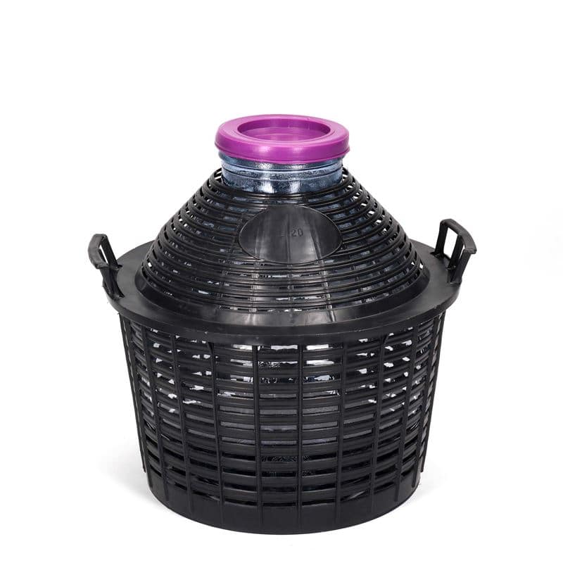 20 l széles nyakú demizson, üveg, szájnyílás: pattintós fedél 20 l széles nyakú demizson, üveg, szájnyílás: pattintós fedél