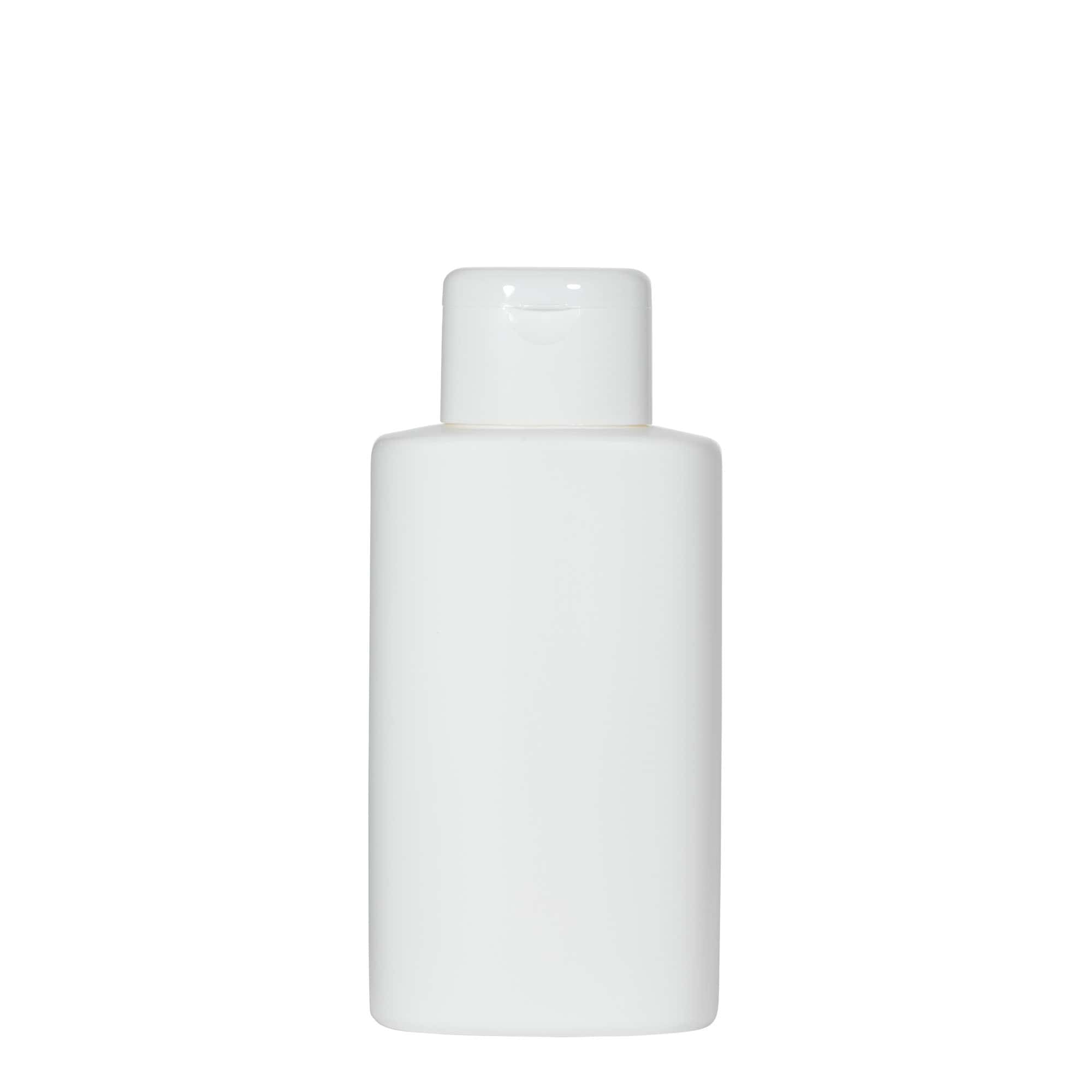 250 ml műanyag palack 'Indy', ovális, HDPE, fehér, nyílás: csavarzár