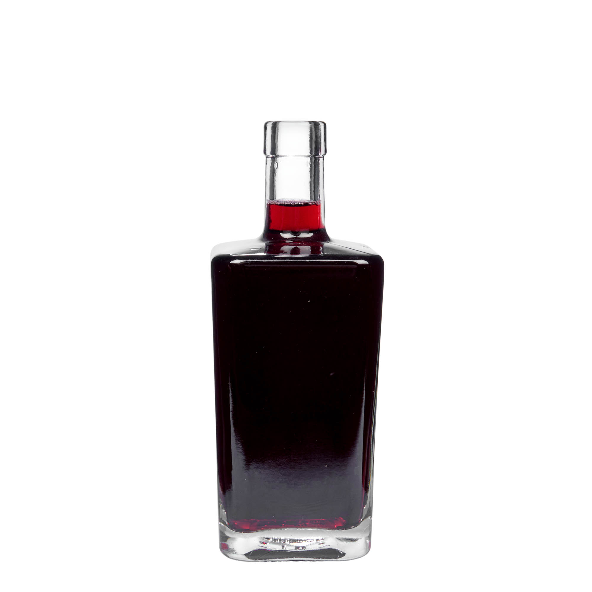 500 ml üvegpalack 'Noel', négyzet alakú, nyílás: parafa