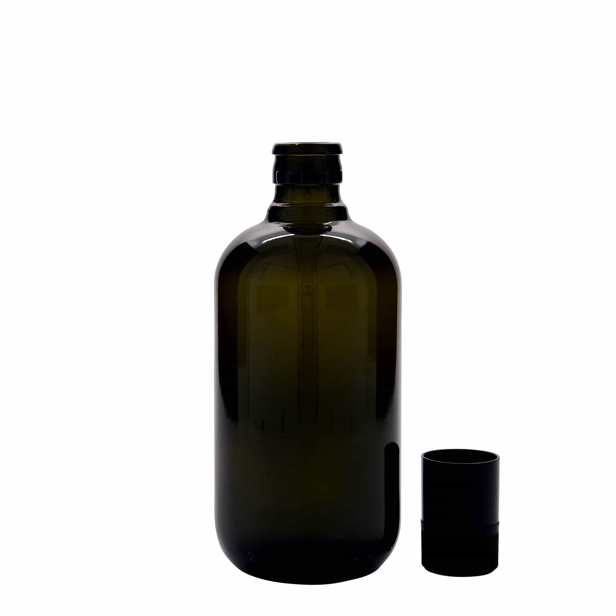500 ml ecet-/olajozó üveg 'Biolio', antikzöld üveg, nyílás: DOP