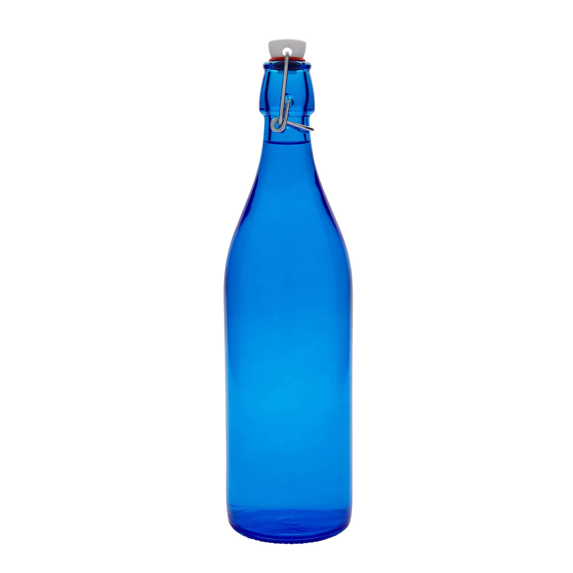 1.000 ml üvegpalack 'Giara', kék, nyílás: patentzár