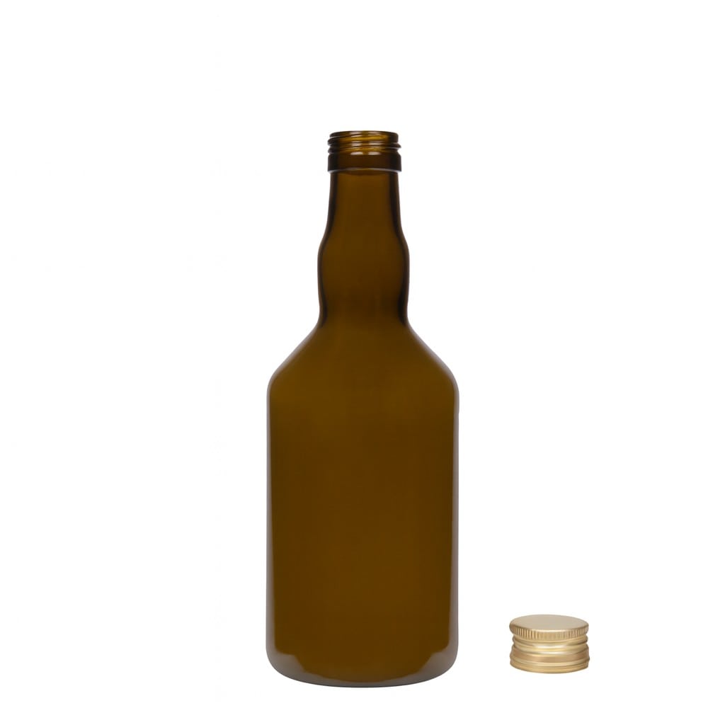 500 ml üvegpalack 'Olona', antikzöld, nyílás: PP 31,5