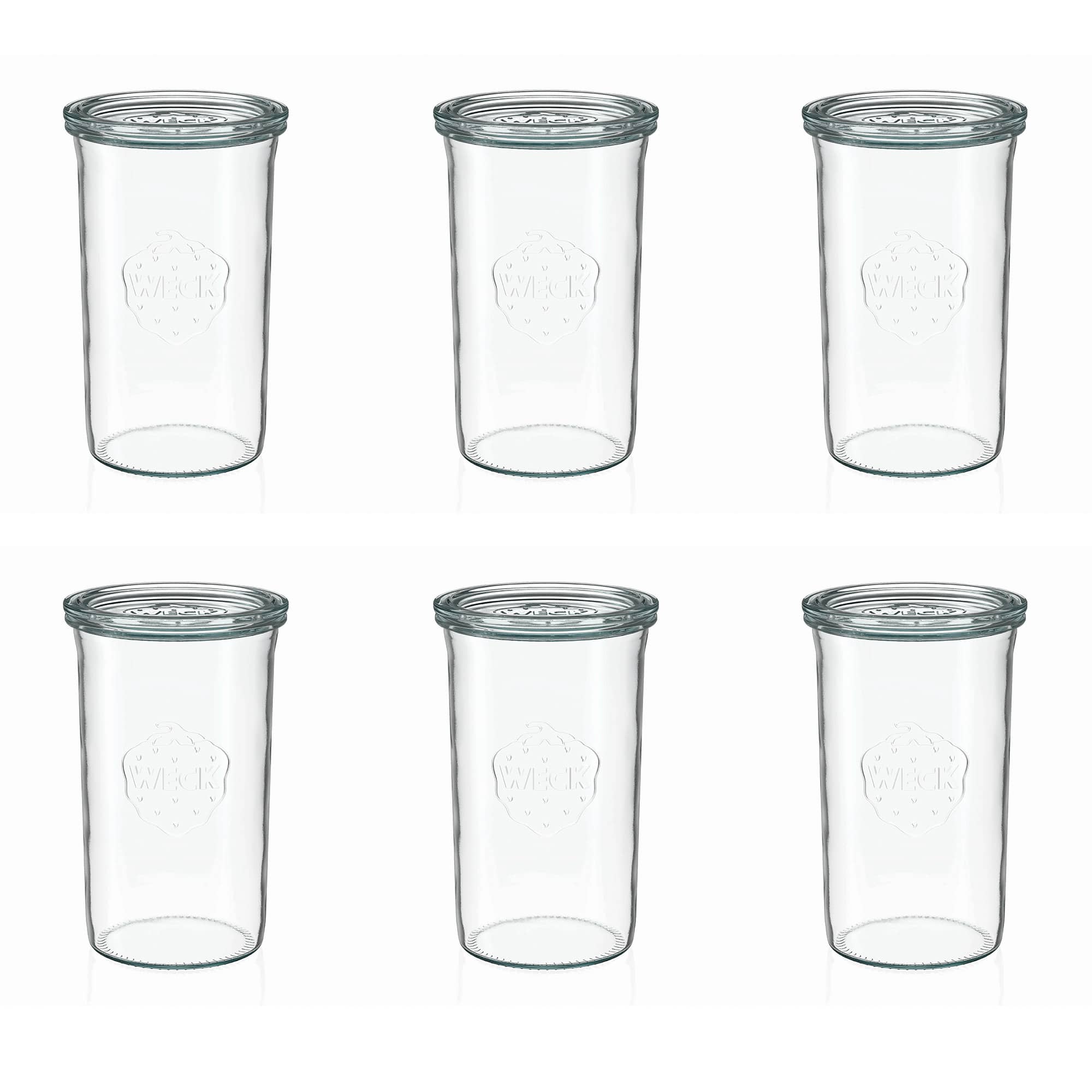 6x 1000 ml Felfordítható WECK-üveg üvegfedéllel RR 100
