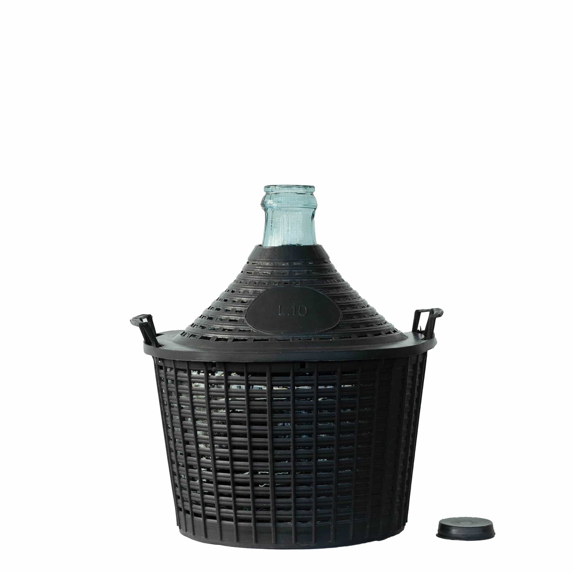 10 l ballonpalack keskeny nyakú, üveg, nyílás: ráhúzható fedél