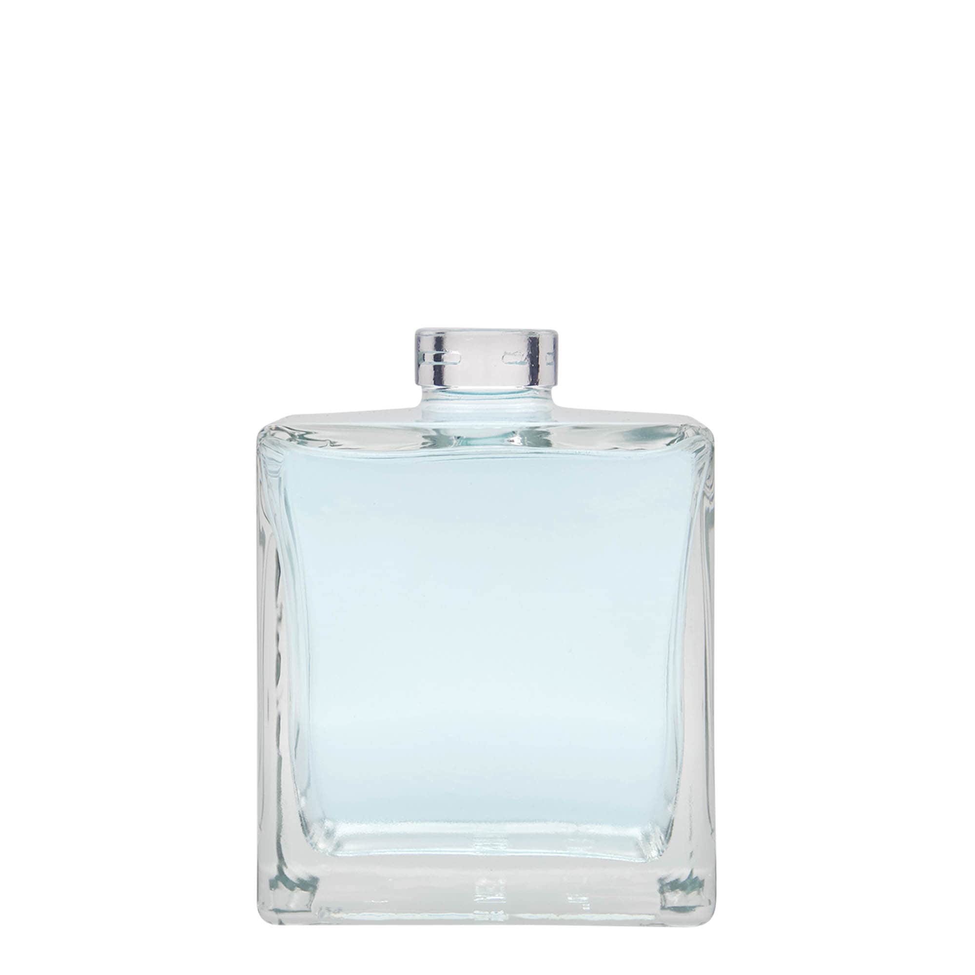 500 ml üvegpalack 'Cube', négyzet alakú, nyílás: parafa