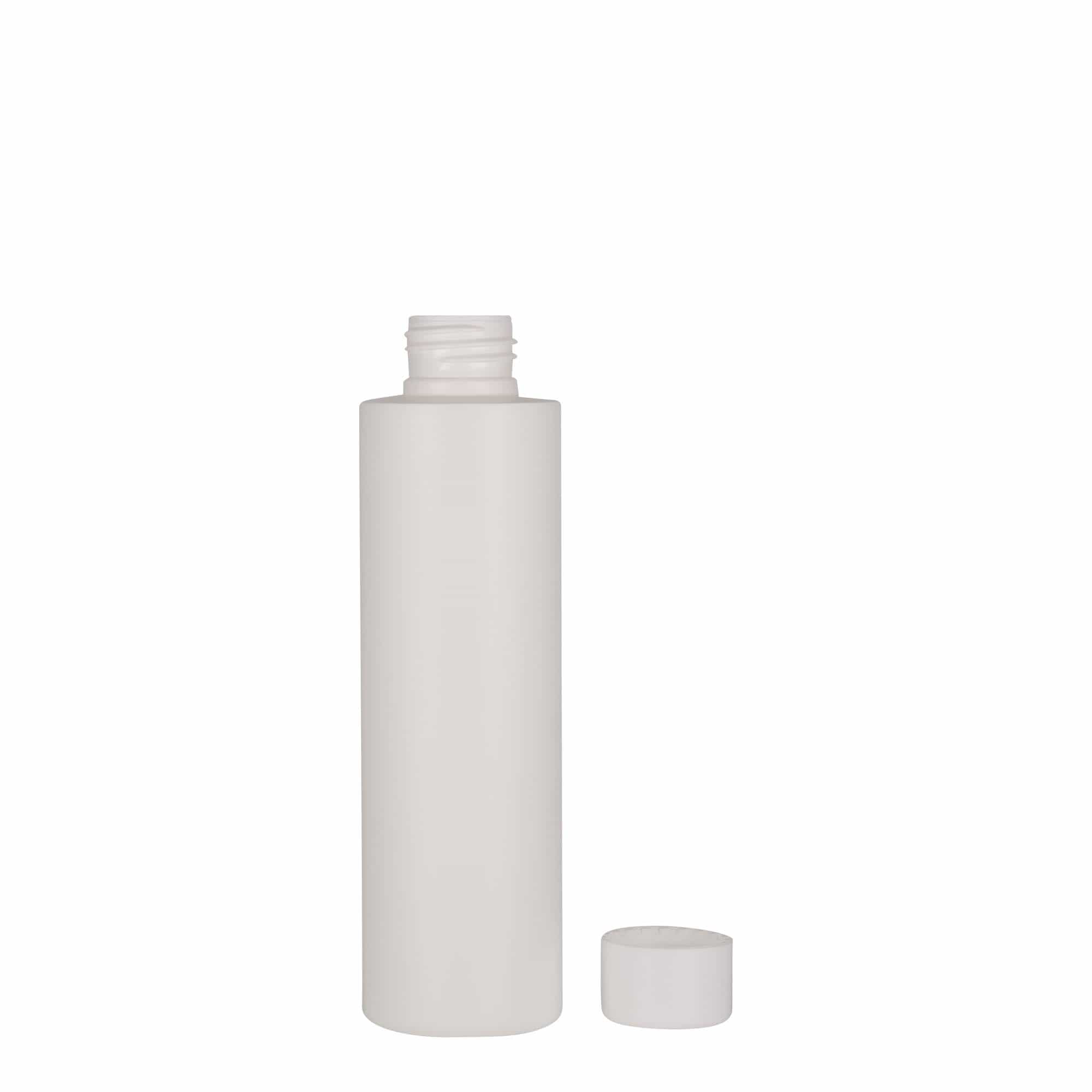 150 ml műanyag palack 'Pipe', HDPE, fehér, nyílás: 24/410