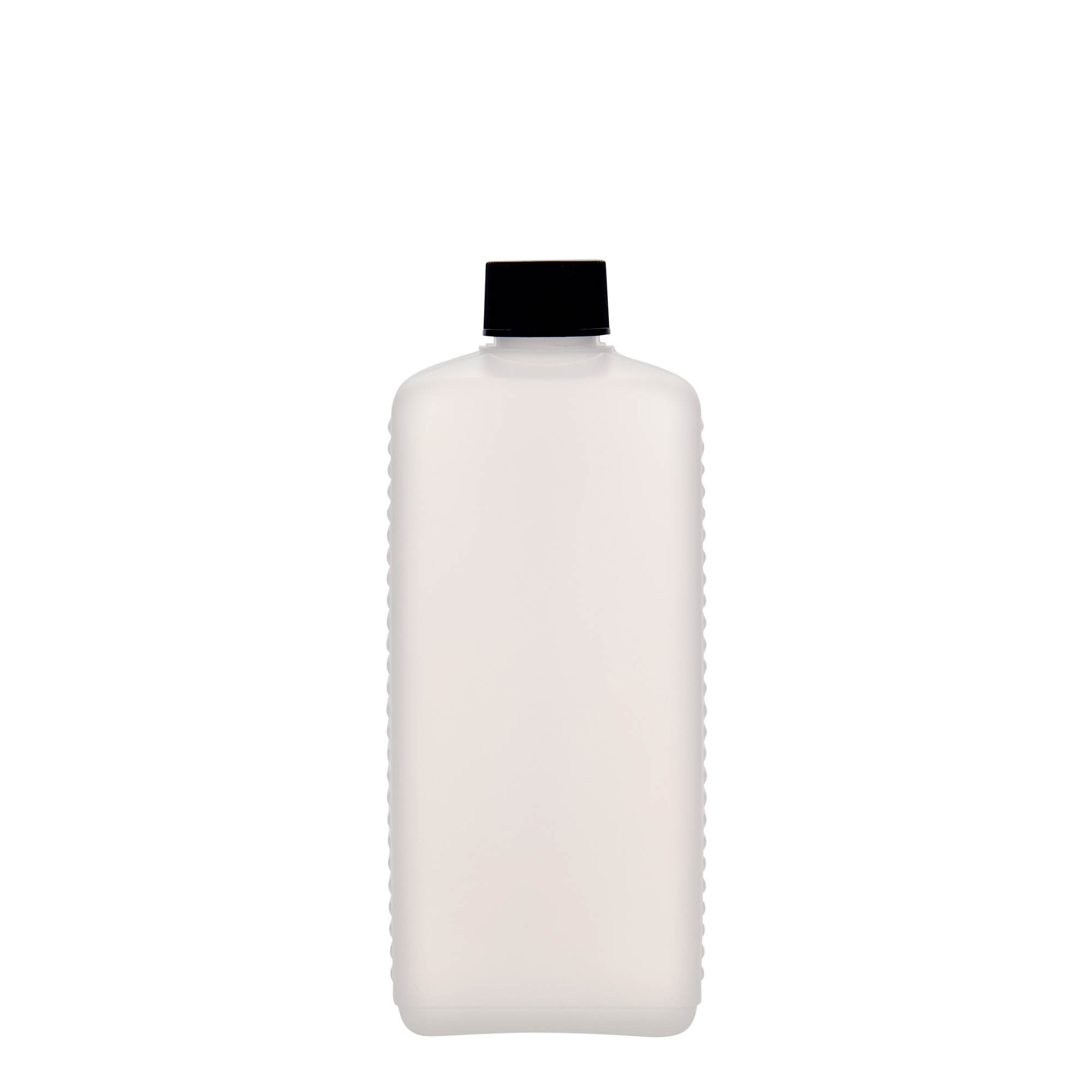 500 ml kannás palack, téglalap alakú, HDPE műanyag, natúr, nyílás: DIN 25 EPE 500 ml kannás palack, téglalap alakú, HDPE műanyag, natúr, nyílás: DIN 25 EPE