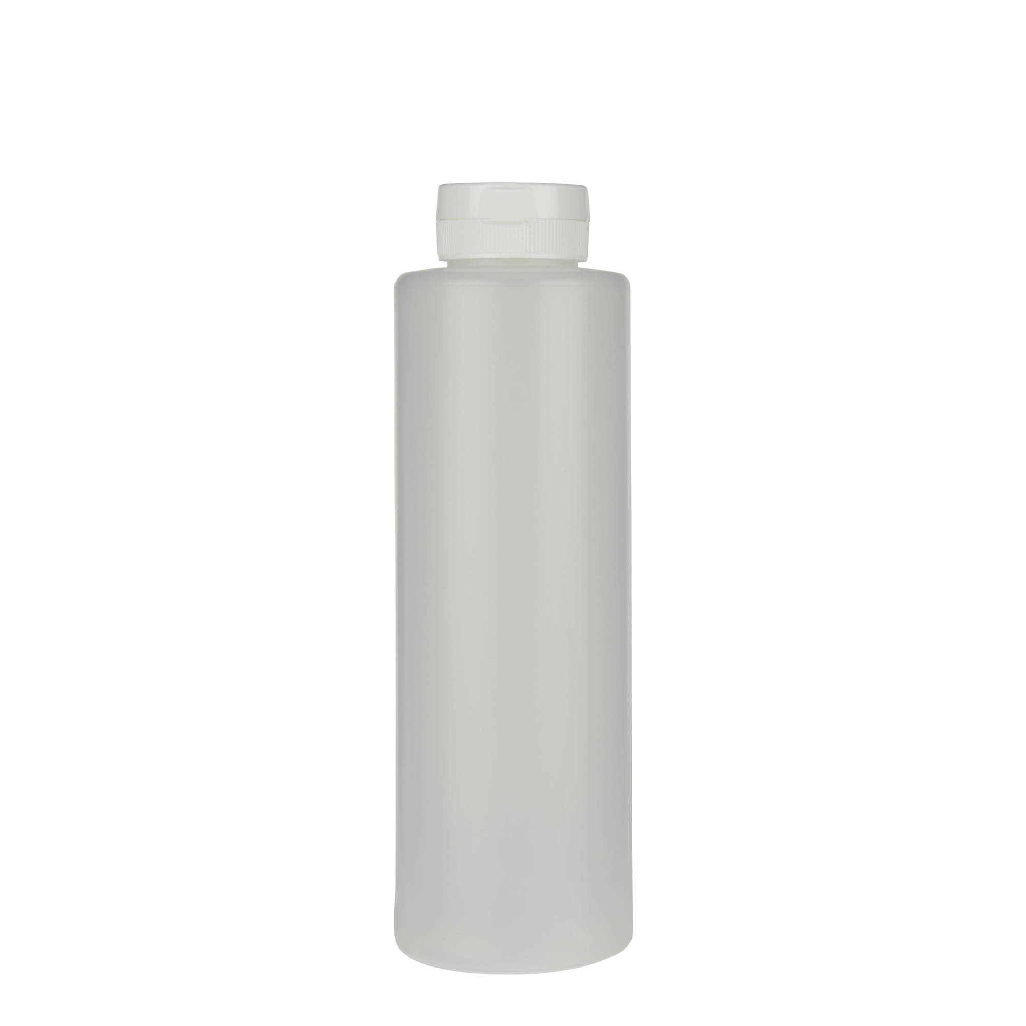 500 ml szószos üveg, LDPE műanyag, természetes, nyílás: 38/400 500 ml szószos üveg, LDPE műanyag, természetes, nyílás: 38/400
