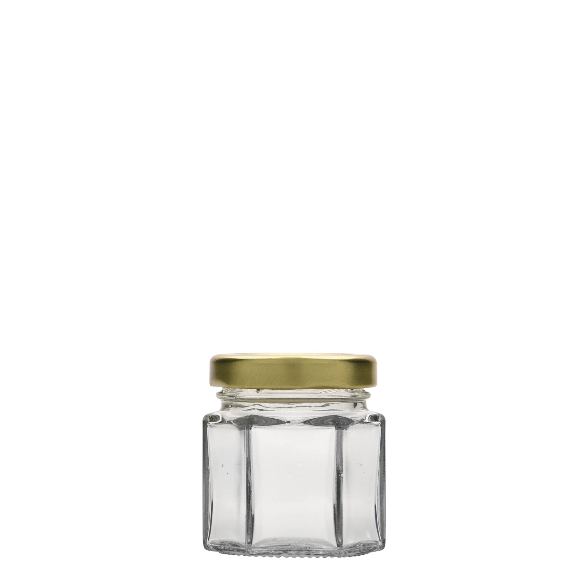47 ml hatszögletű üveg, nyílás: csavaros zárófedél (TO 43) 47 ml hatszögletű üveg, nyílás: csavaros zárófedél (TO 43)