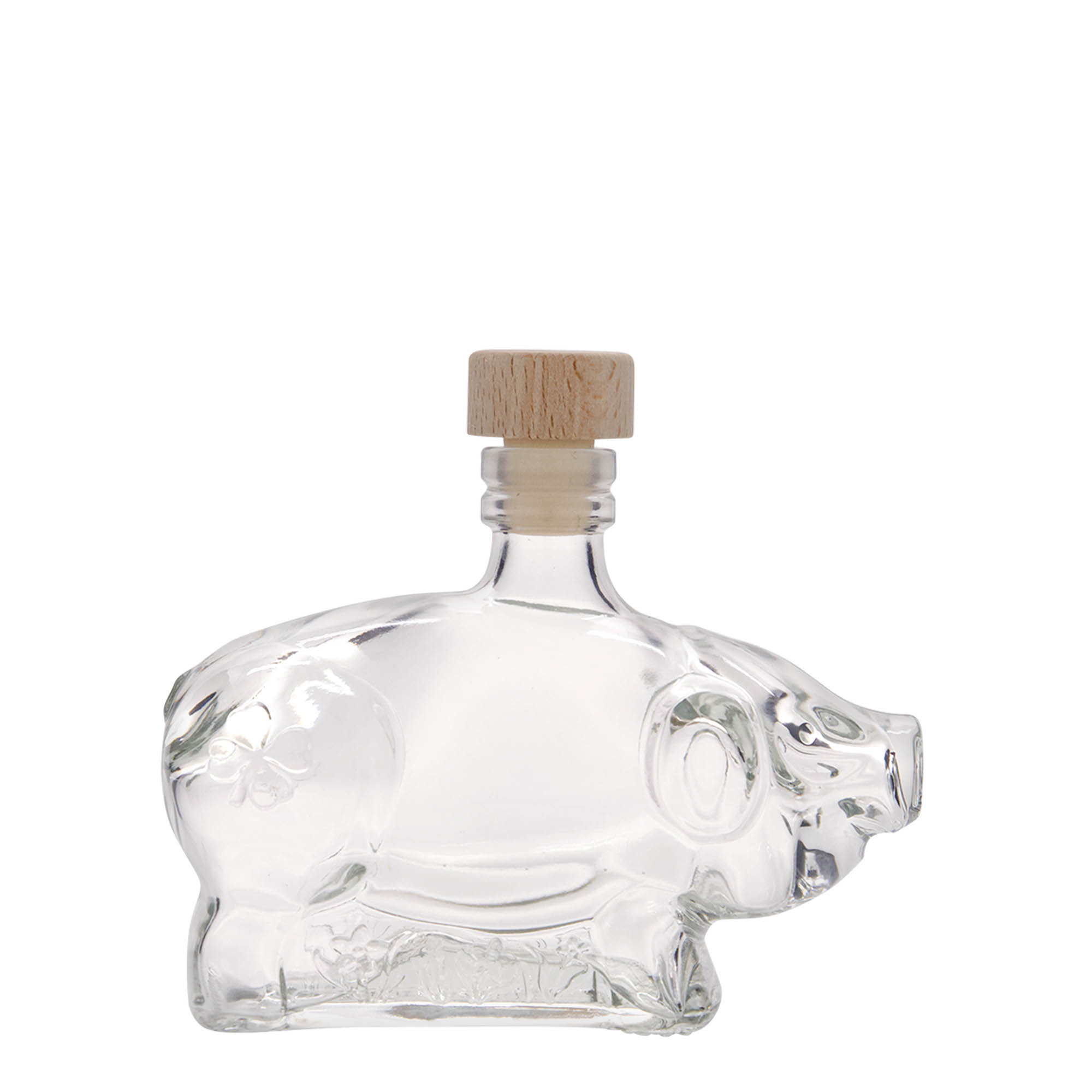 200 ml üveges palack 'Szerencsekismalac', nyílás: parafa dugó 200 ml üveges palack 'Szerencsekismalac', nyílás: parafa dugó