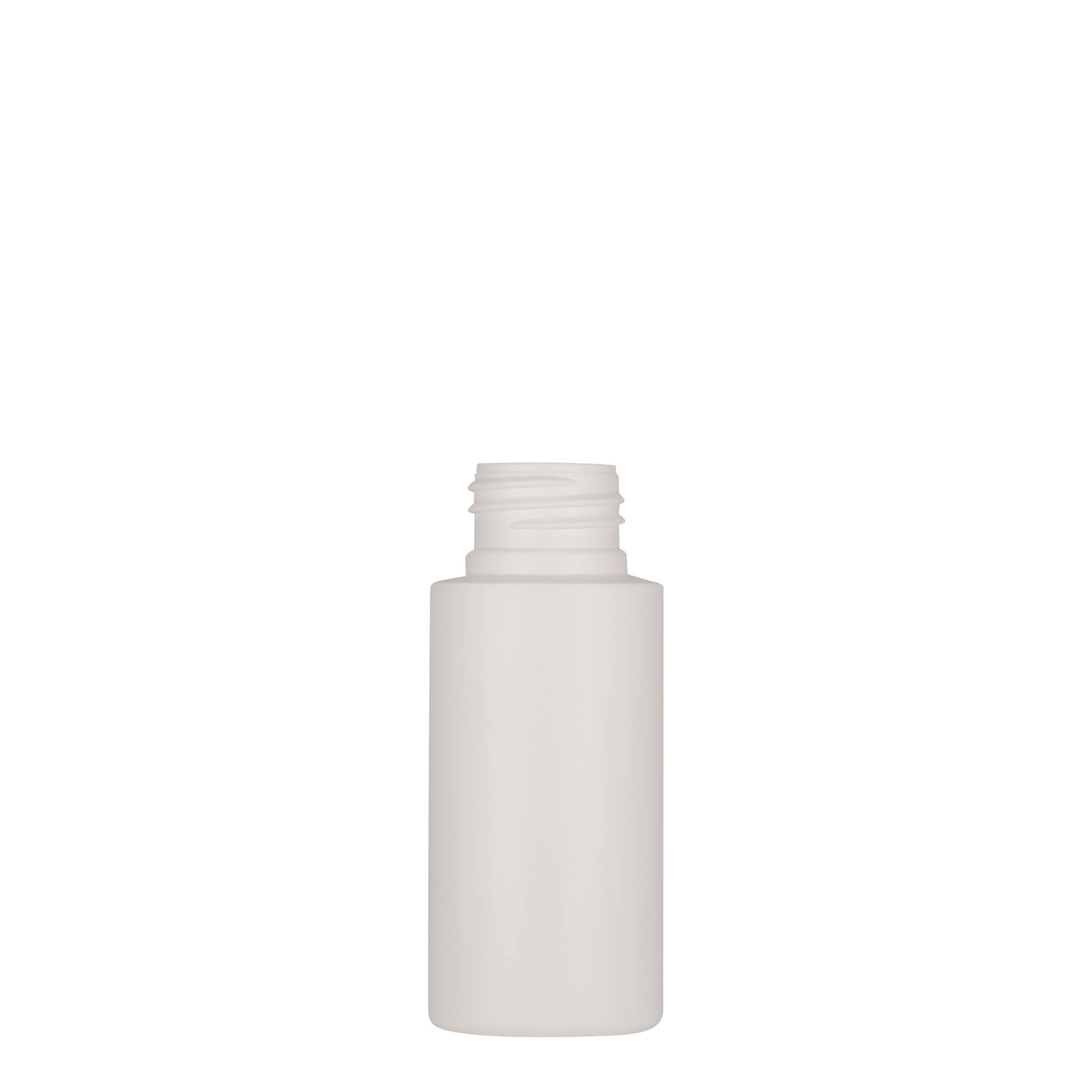 50 ml műanyag flakon 'Pipe', HDPE, fehér, nyak: 24/410
