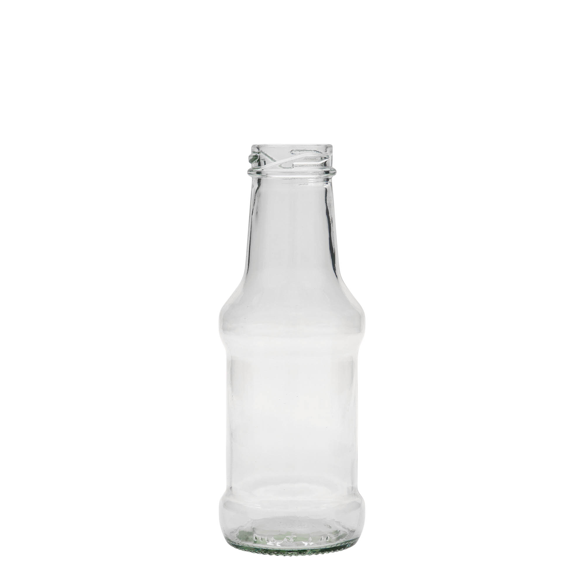 250 ml szószosüveg, üveg, nyílás: csavaros zárófedél (TO 38) 250 ml szószosüveg, üveg, nyílás: csavaros zárófedél (TO 38)
