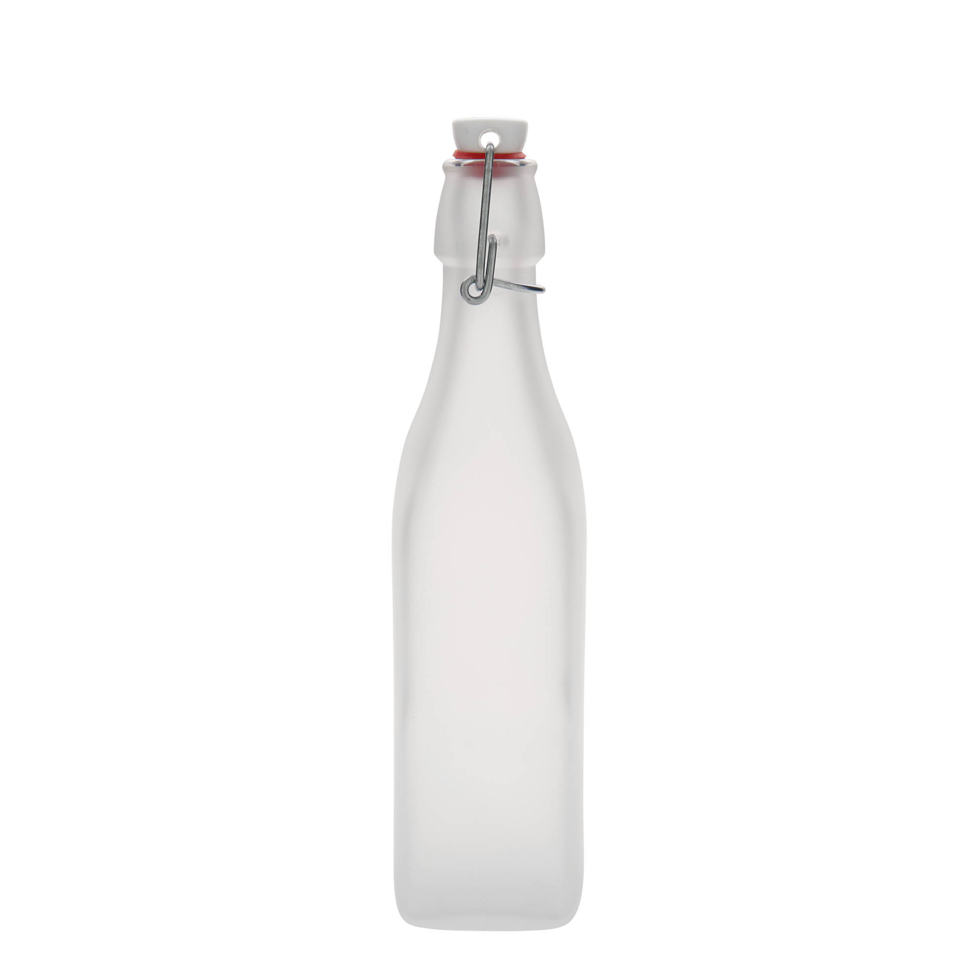 500 ml üveges palack 'Swing, négyzet alakú, fehér, nyílás: patentzár' 500 ml üveges palack 'Swing, négyzet alakú, fehér, nyílás: patentzár'