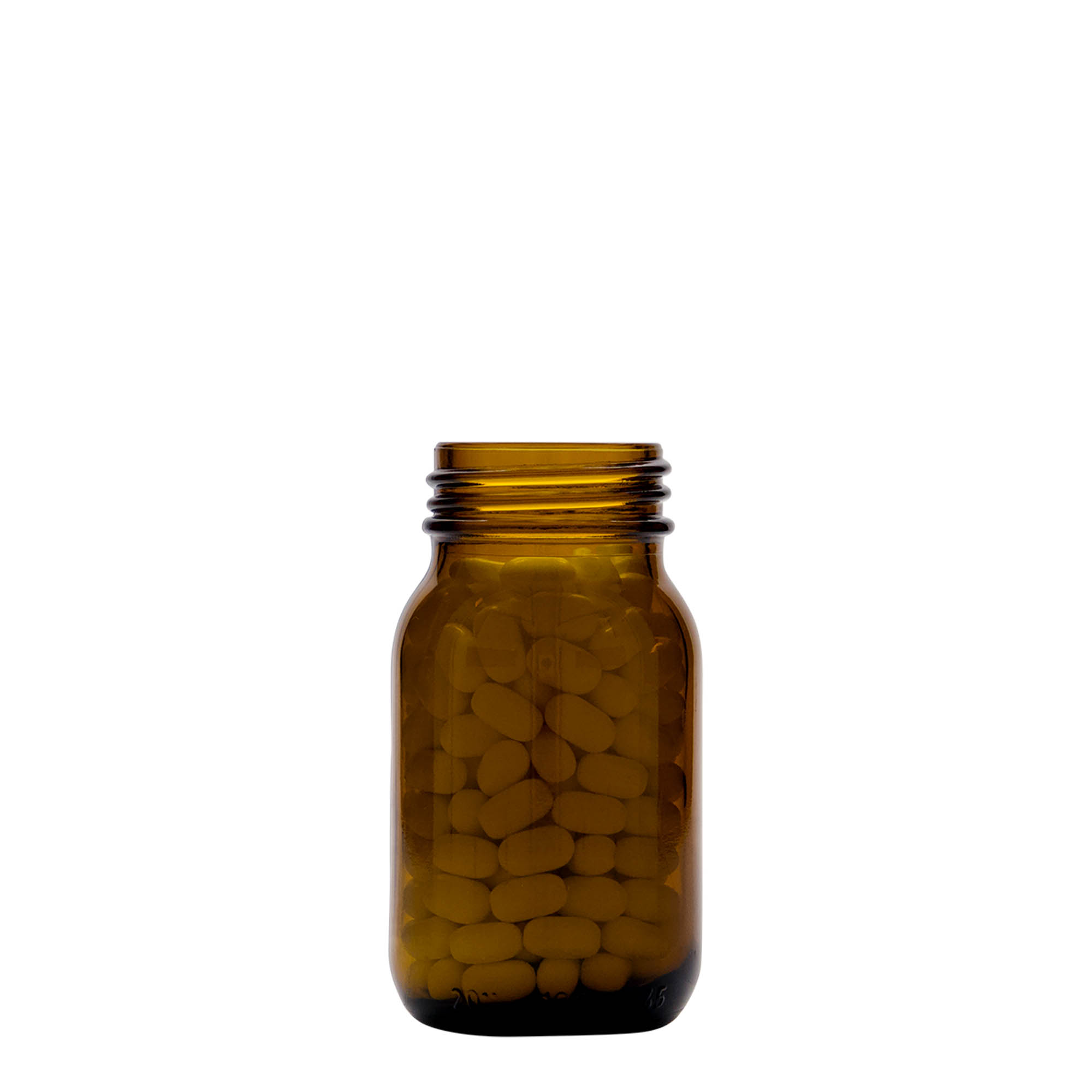 100 ml széles szájú üveg, barna, nyílás: DIN 40