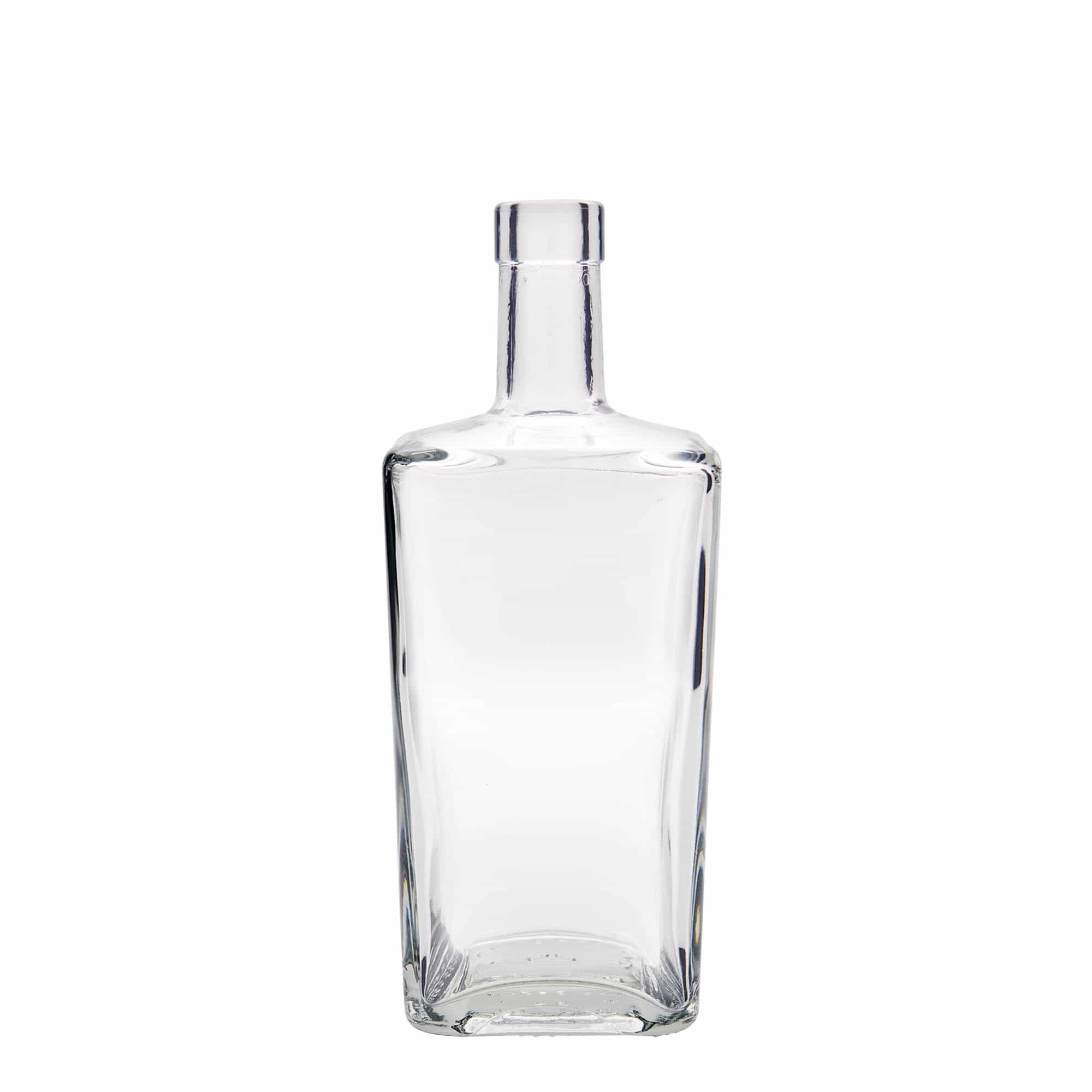 700 ml üvegpalack 'Noel', négyszögletes, nyílás: parafa