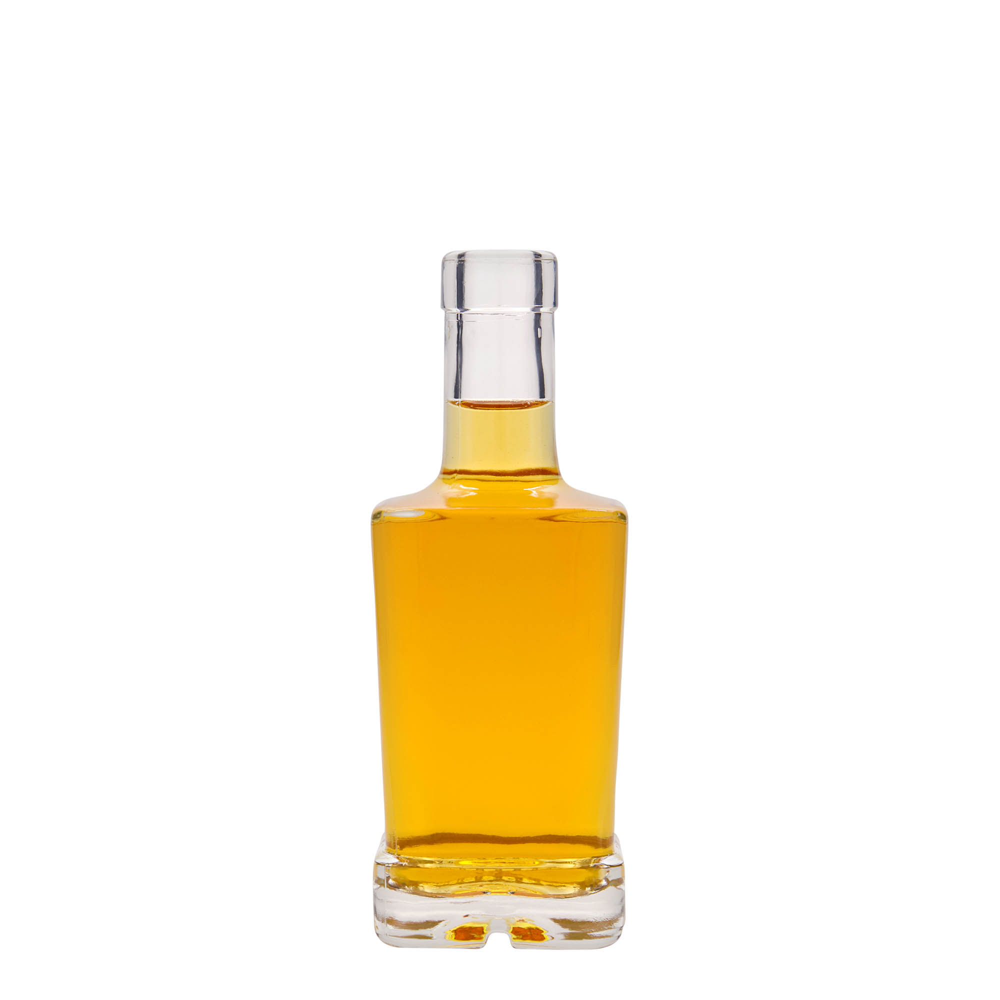 250 ml üvegpalack 'Rene', négyzet alakú, nyílás: parafa