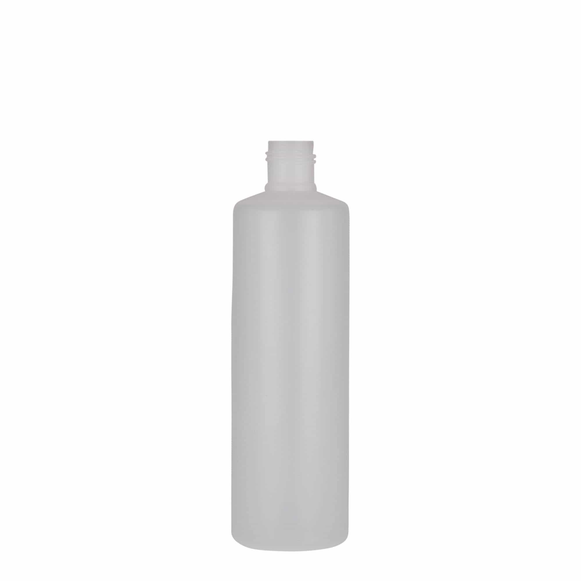 250 ml-es kerek palack, PE-műanyag, natúr, szájnyílás: csavaros kupak 250 ml-es kerek palack, PE-műanyag, natúr, szájnyílás: csavaros kupak