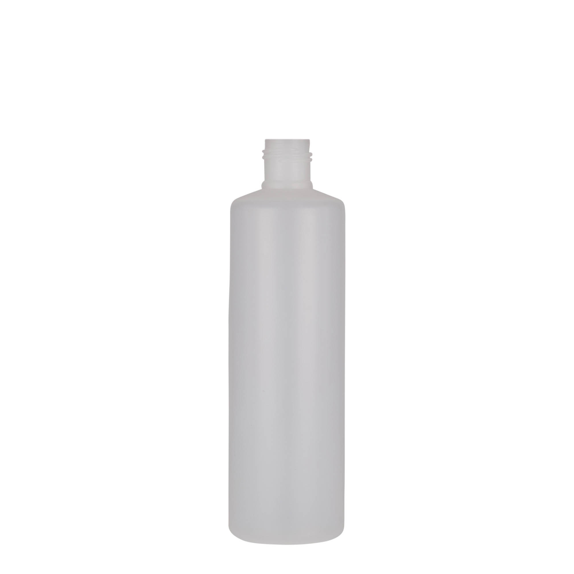 250 ml kerek palack, PE-műanyag, természetes, nyílás: csavarzár 250 ml kerek palack, PE-műanyag, természetes, nyílás: csavarzár