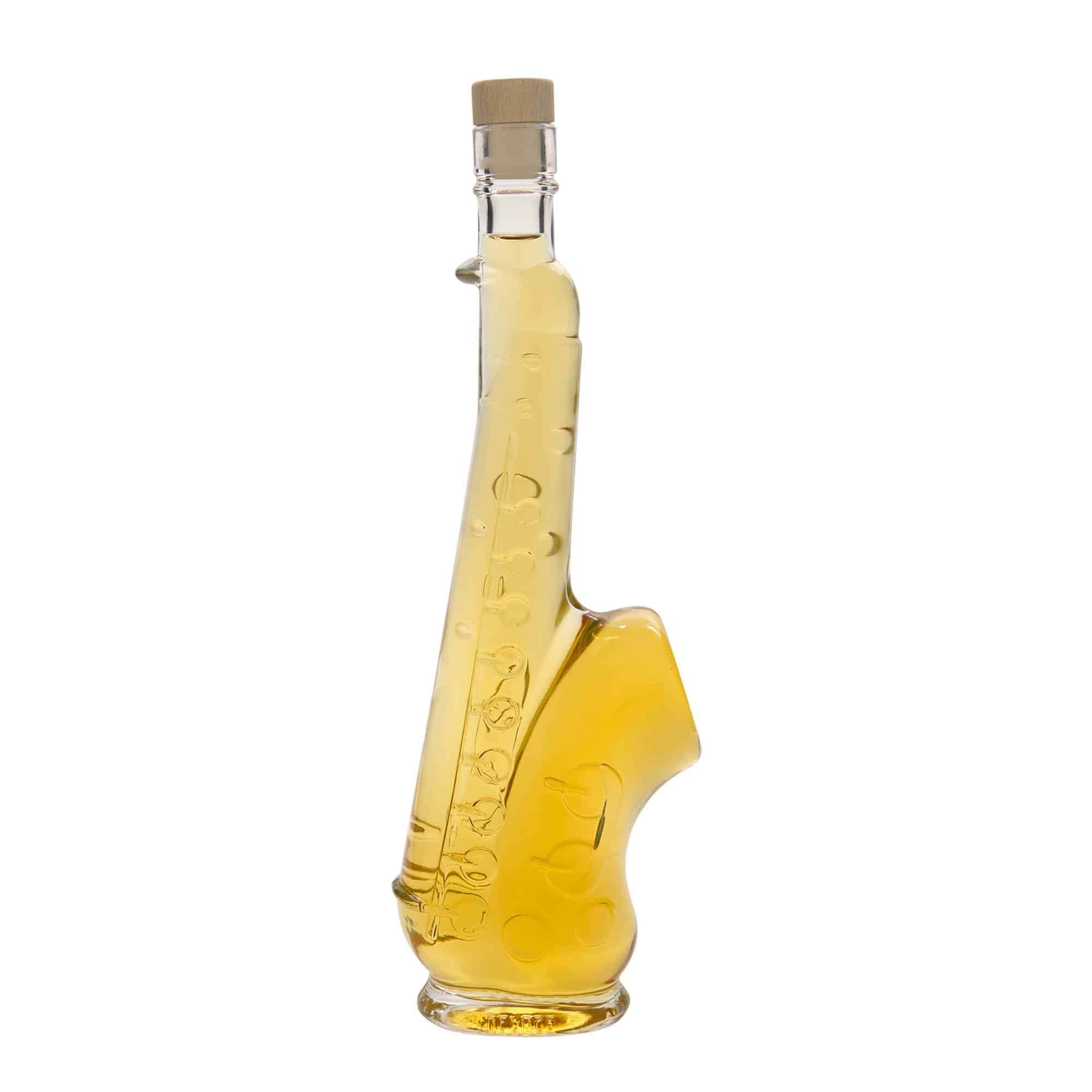 500 ml-es üvegpalack 'Saxophon', szájnyílás: parafadugó
