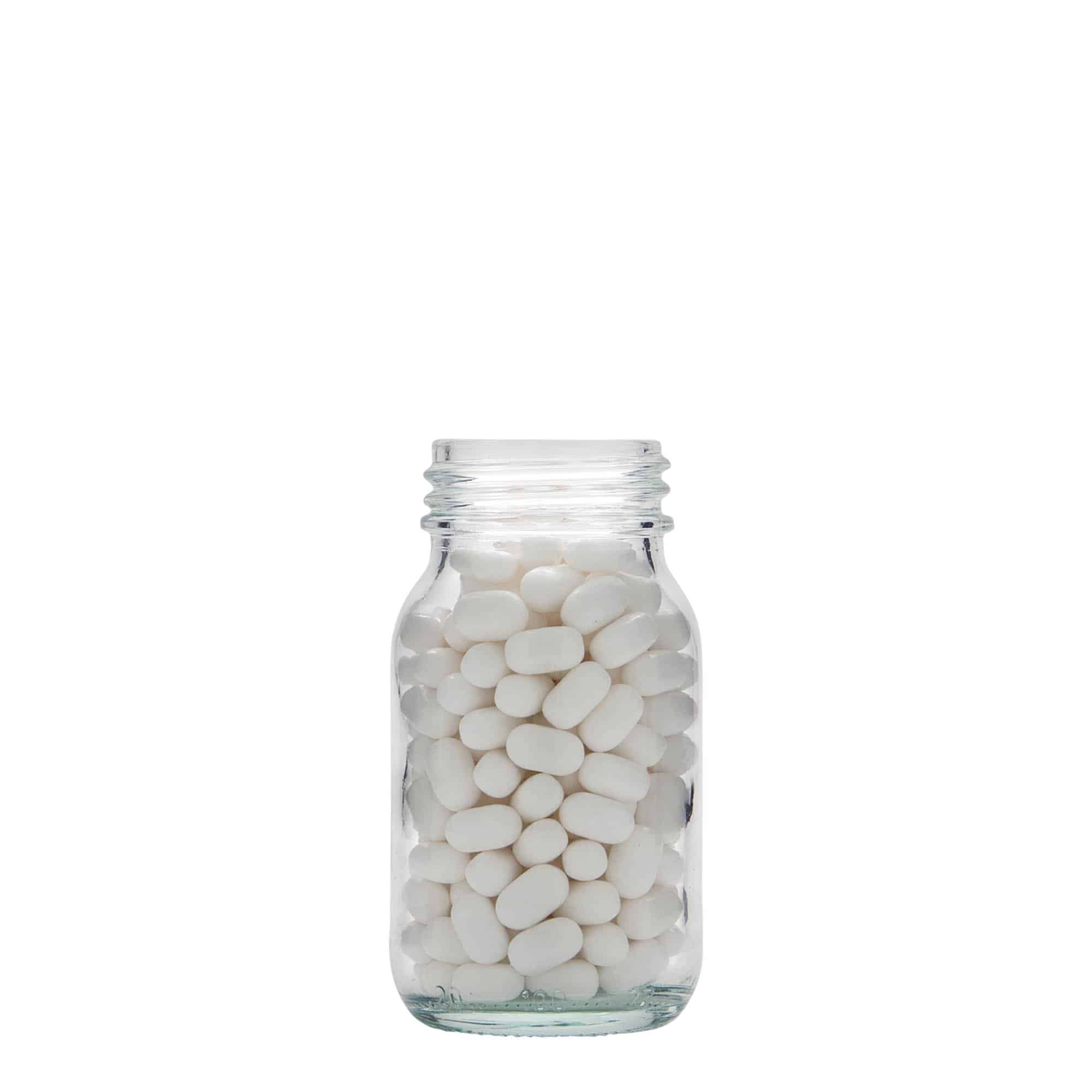 100 ml széles nyakú üveg, nyílás: DIN 40
