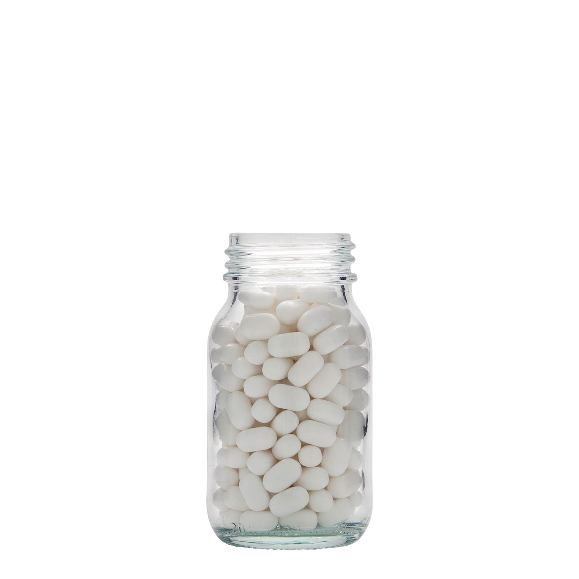 100 ml széles nyakú üveg, nyílás: DIN 40