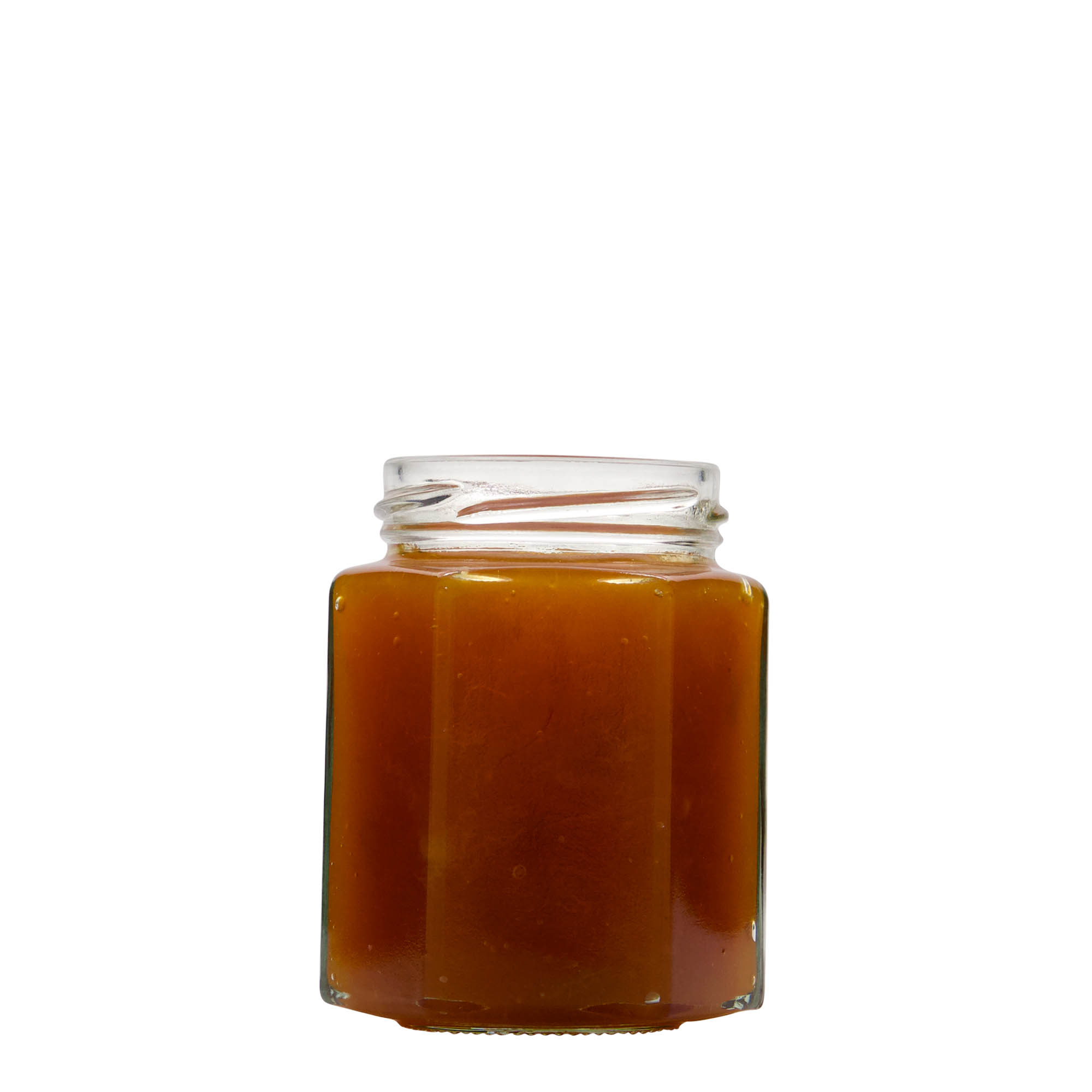 196 ml hatszögletű üveg, nyílás: csavaros zárófedél (TO 58) 196 ml hatszögletű üveg, nyílás: csavaros zárófedél (TO 58)