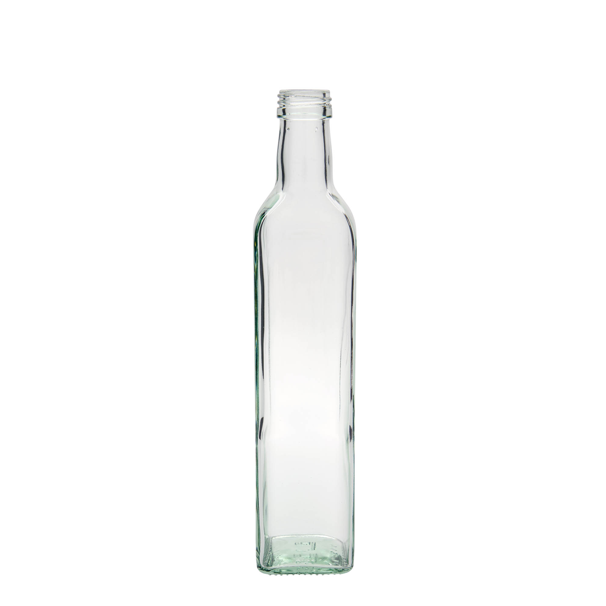 500 ml üvegpalack 'Marasca', négyzet alakú, nyílás: PP 31,5