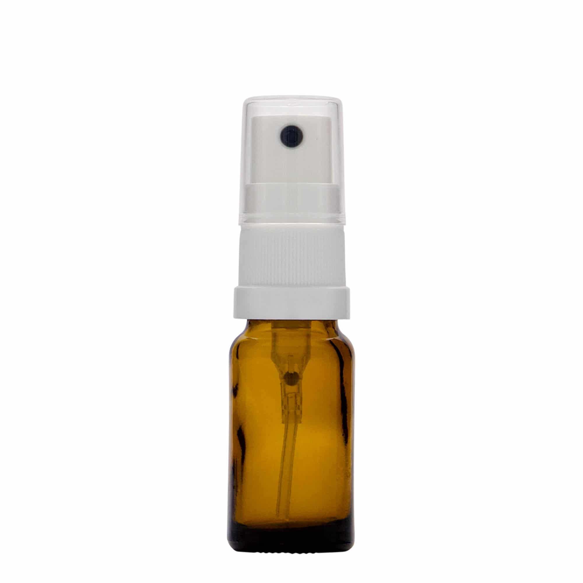 10 ml-es szórófejes patikai üveg, üveg, barna, szájnyílás: DIN 18