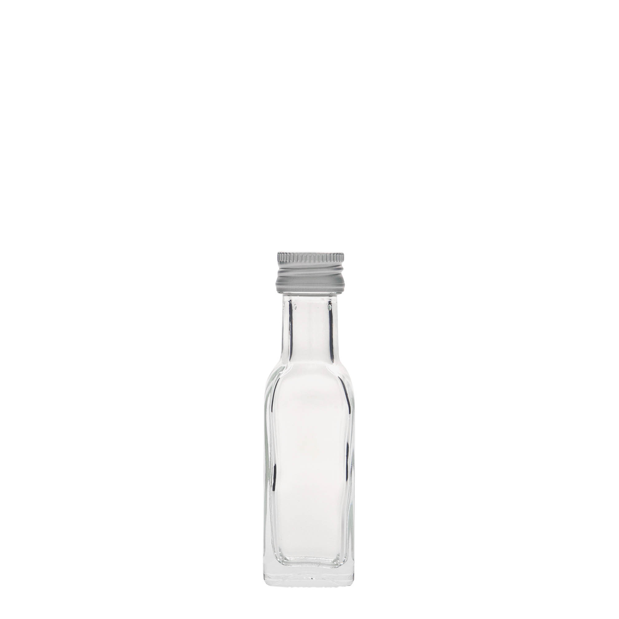 20 ml-es 'Marasca' üvegfiola, négyzet alakú, nyílás: PP 18 20 ml-es 'Marasca' üvegfiola, négyzet alakú, nyílás: PP 18