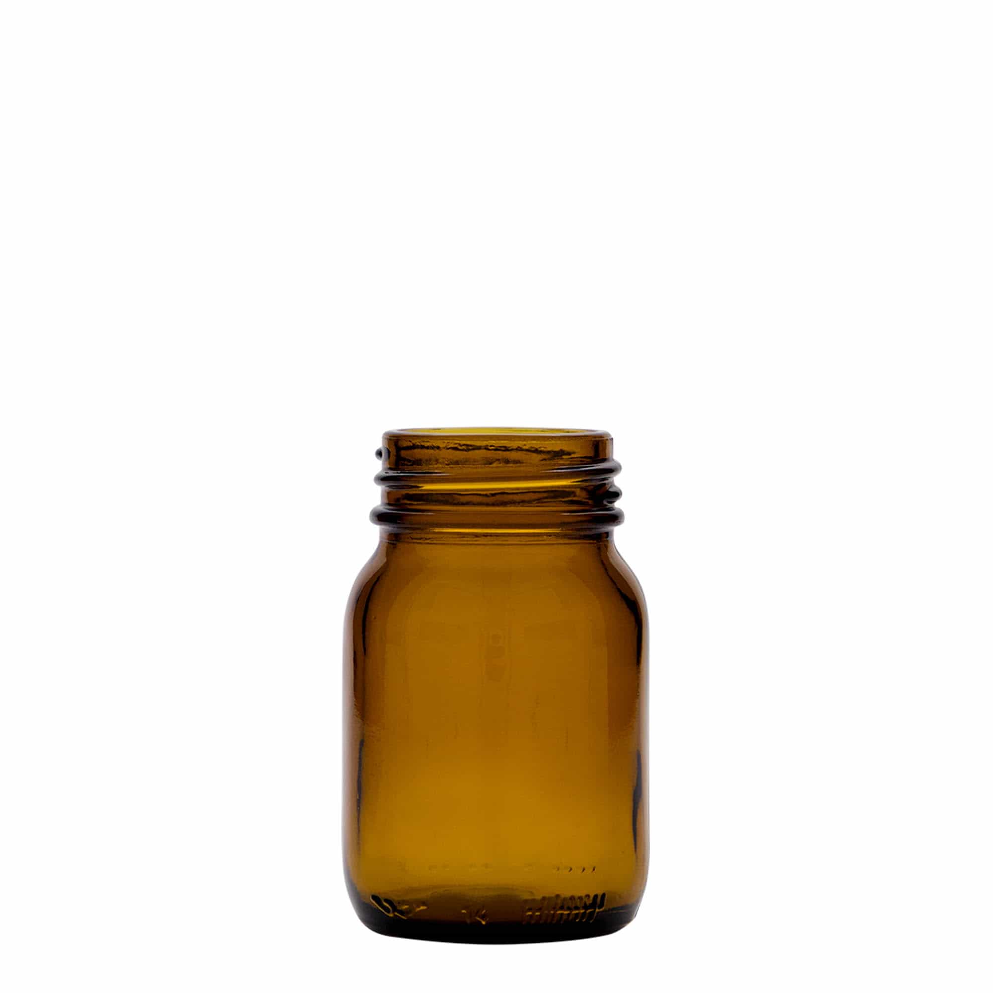 75 ml széles szájú üveg, barna, nyílás: DIN 40