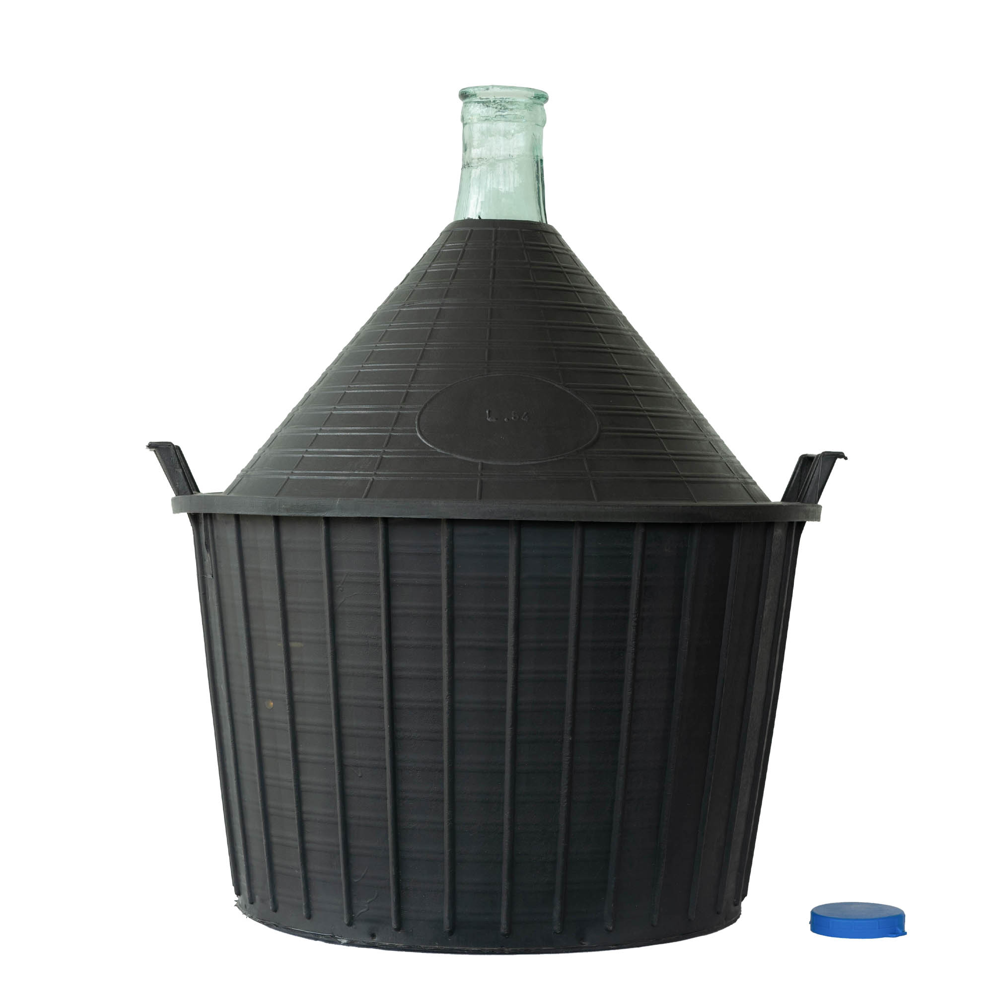 54 l ballonpalack keskeny nyakkal, üveg, nyílás: fedéllel ellátott 54 l ballonpalack keskeny nyakkal, üveg, nyílás: fedéllel ellátott