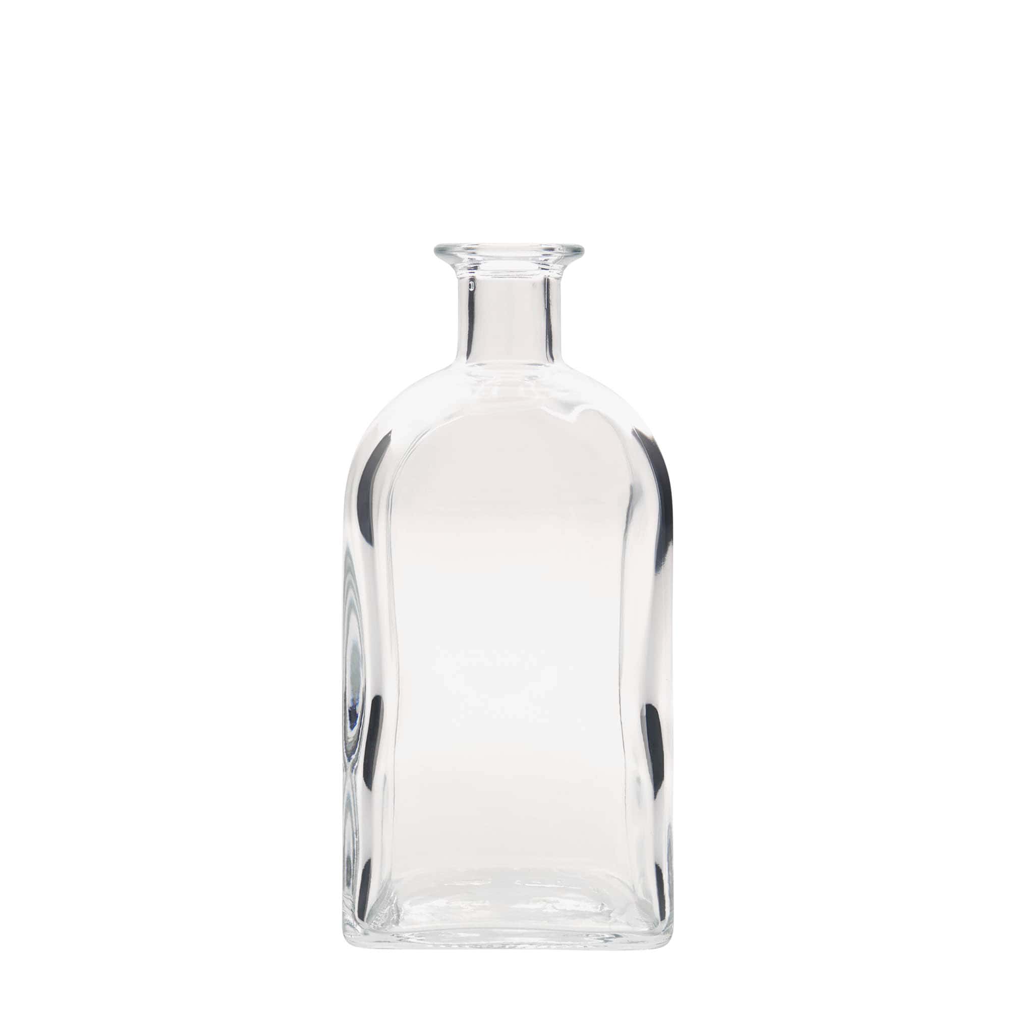 700 ml üvegpalack Apotheker Carré, négyzet alakú, nyílás: parafa