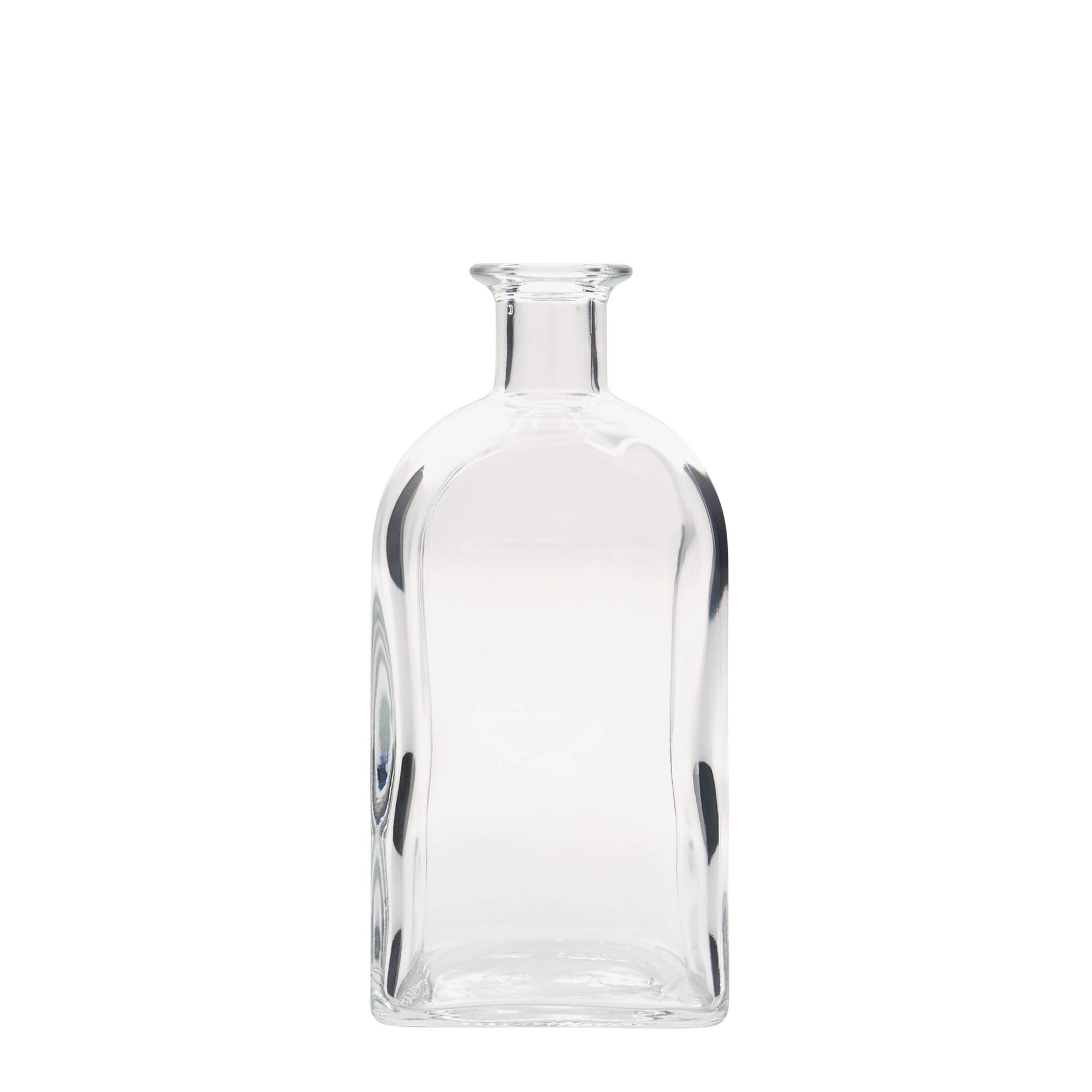 700 ml üvegpalack Apotheker Carré, négyzet alakú, nyílás: parafa