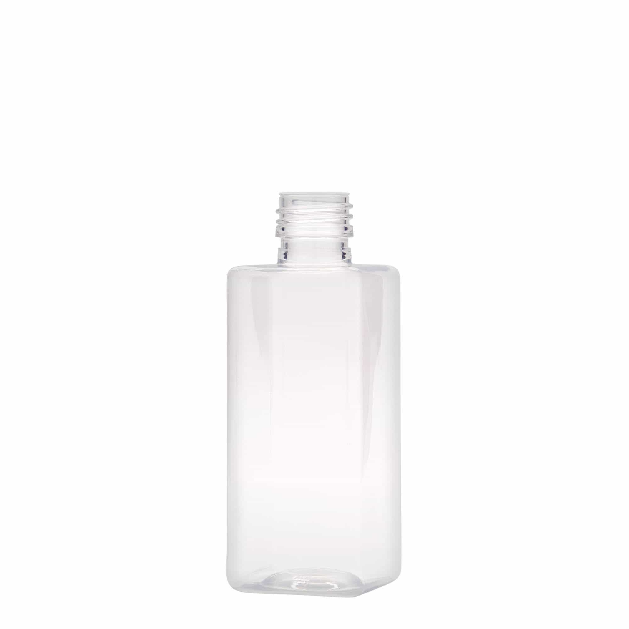 250 ml-es PET-palack 'Karl', négyzet alakú, műanyag, szájnyílás: PP 28