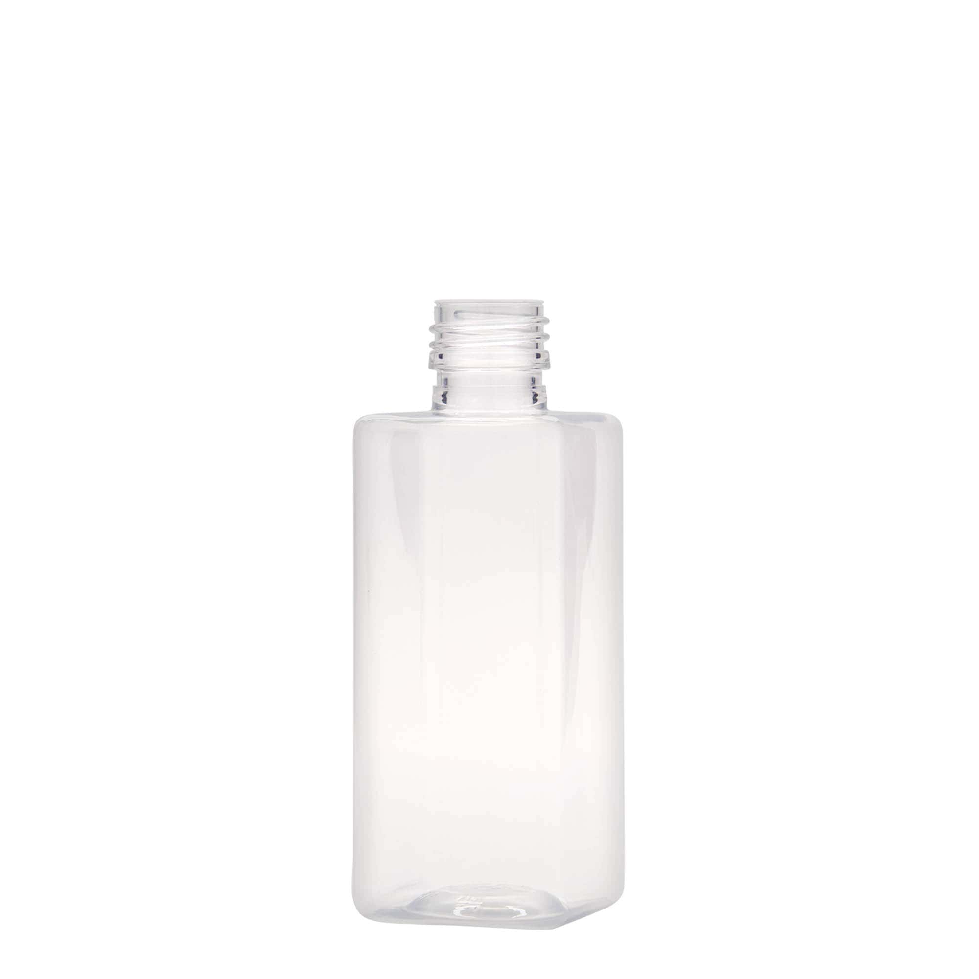 250 ml PET-palack 'Karl', négyzet alakú, műanyag, nyak: PP 28